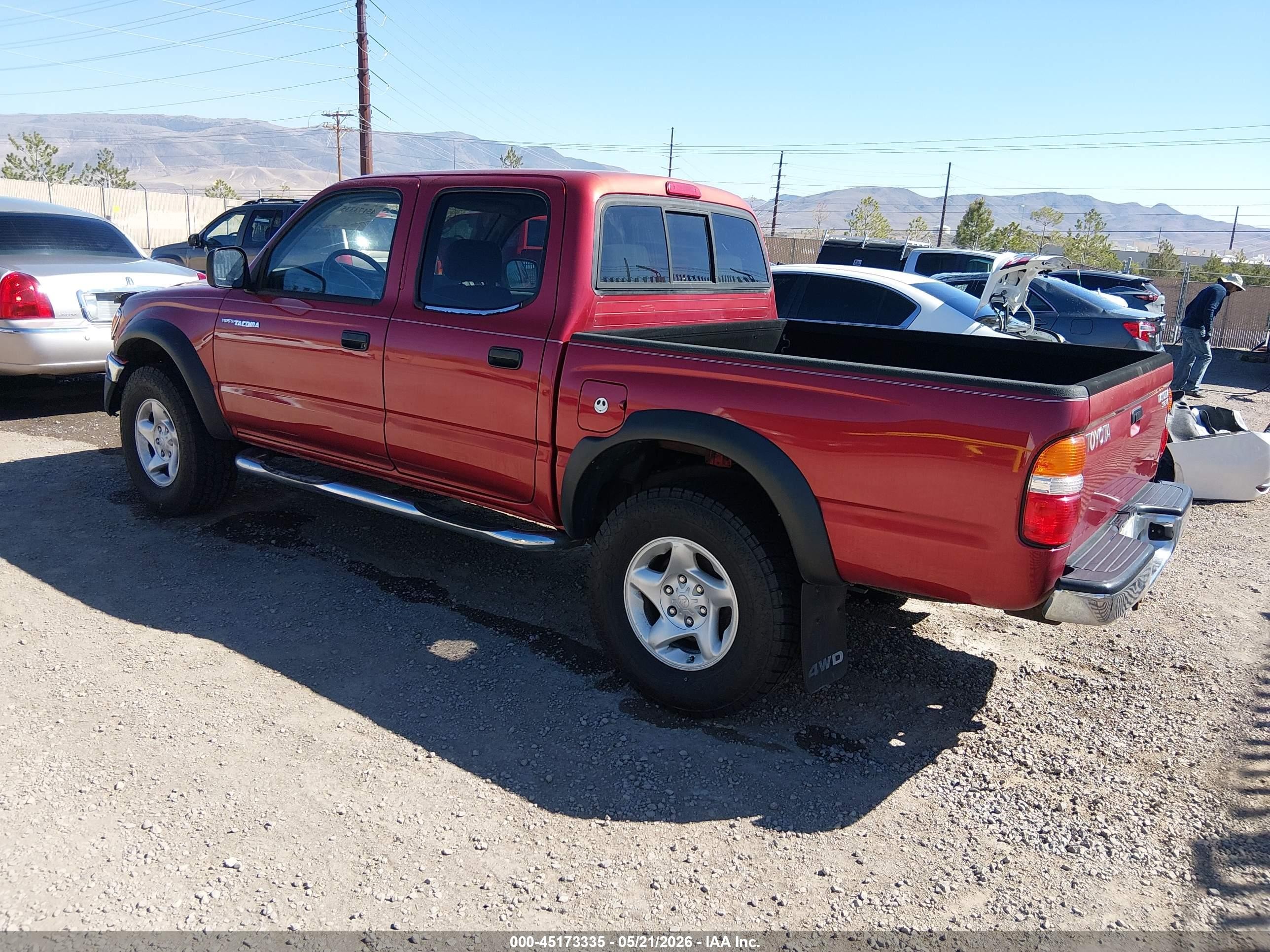 2001 Toyota Tacoma Base V6 Red vin: 5TEHN72N41Z859955