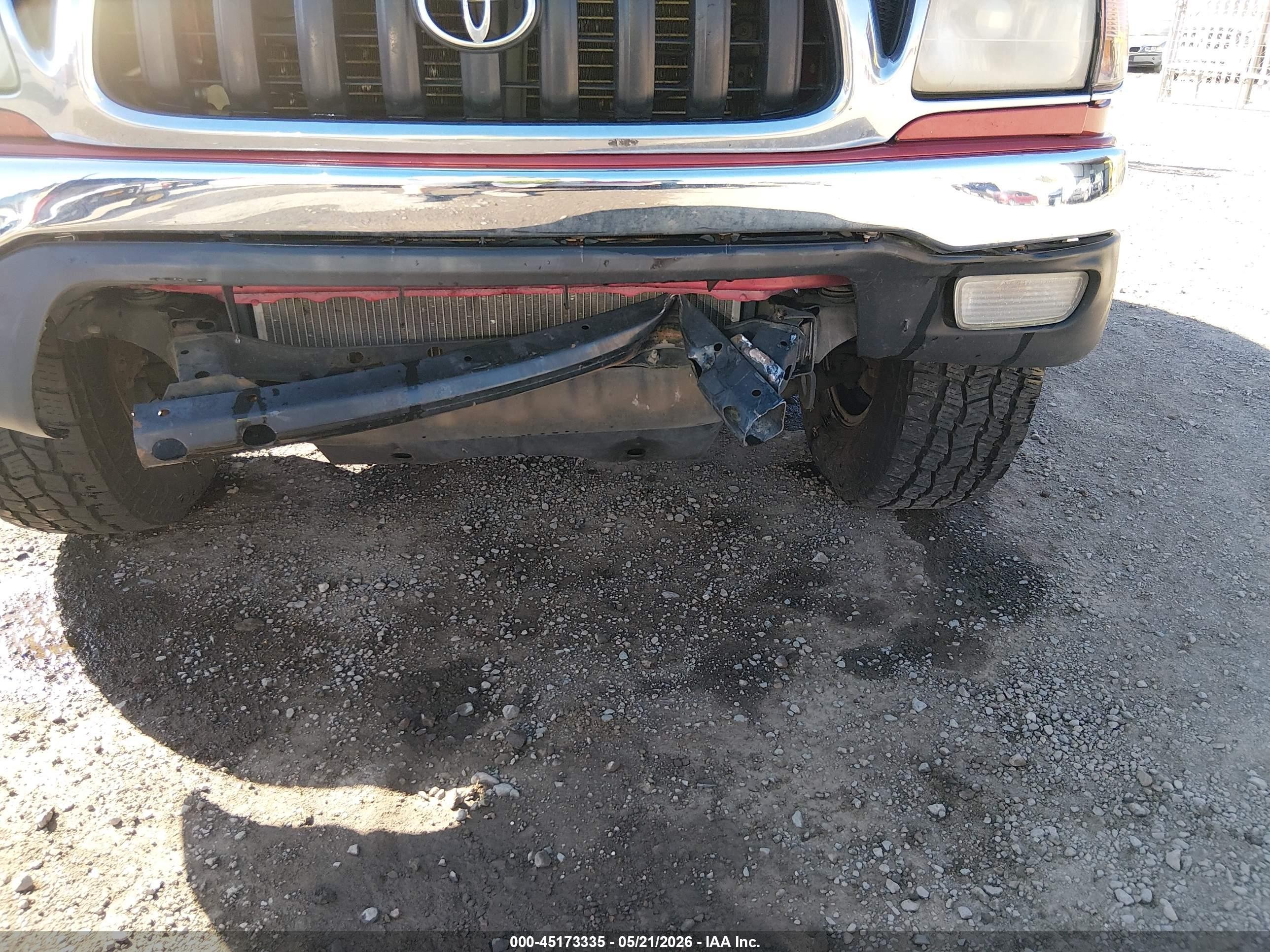 2001 Toyota Tacoma Base V6 Red vin: 5TEHN72N41Z859955
