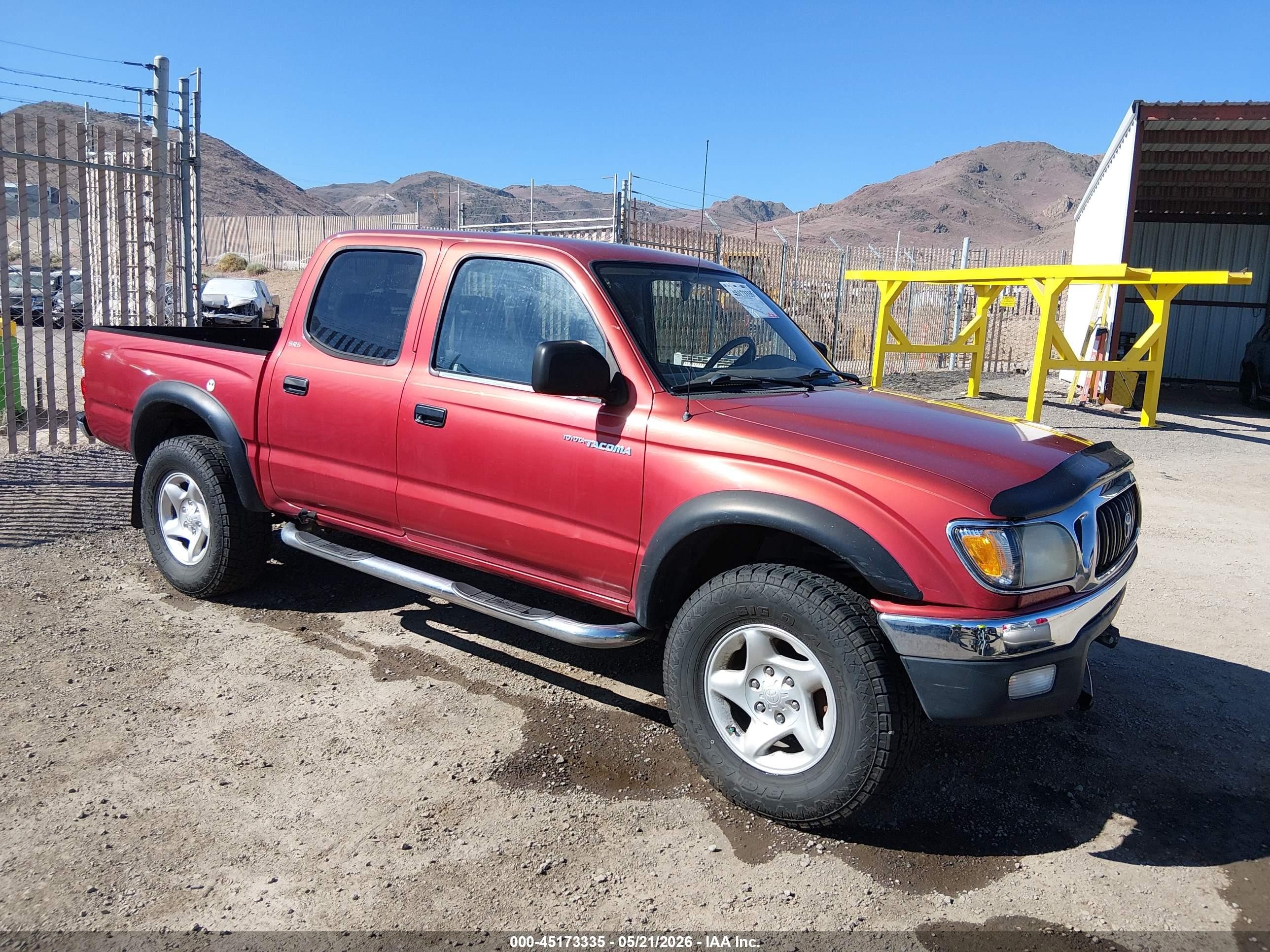 2001 Toyota Tacoma Base V6 Red vin: 5TEHN72N41Z859955