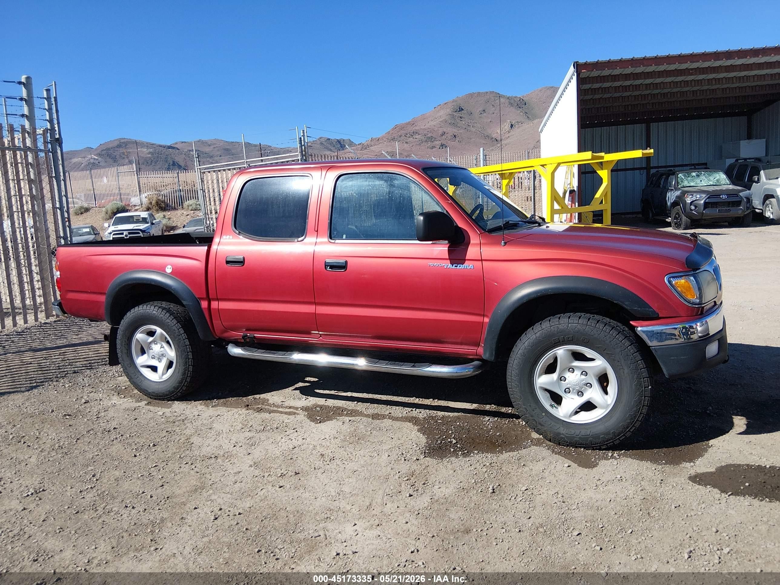 2001 Toyota Tacoma Base V6 Red vin: 5TEHN72N41Z859955