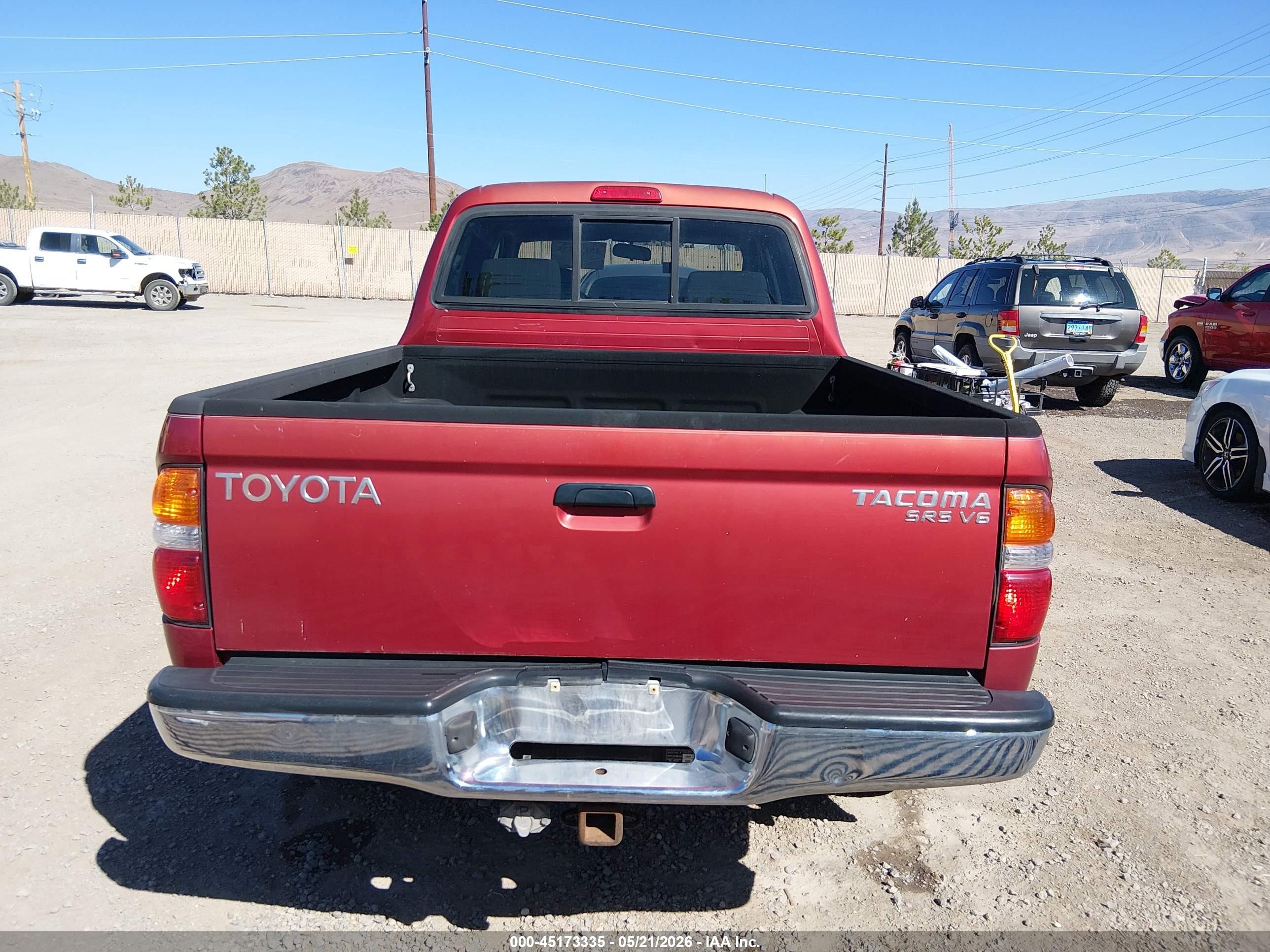 2001 Toyota Tacoma Base V6 Red vin: 5TEHN72N41Z859955