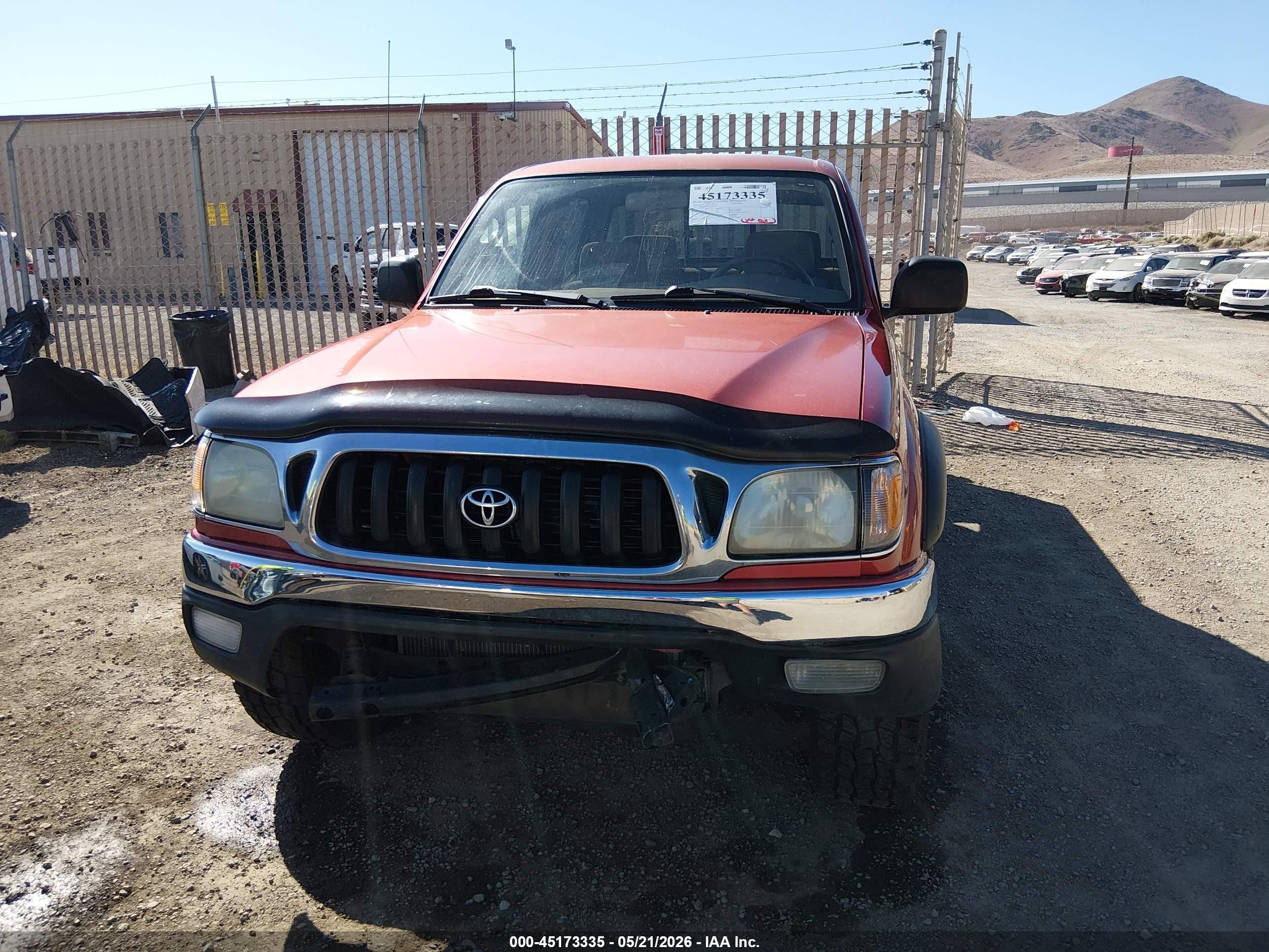 2001 Toyota Tacoma Base V6 Red vin: 5TEHN72N41Z859955