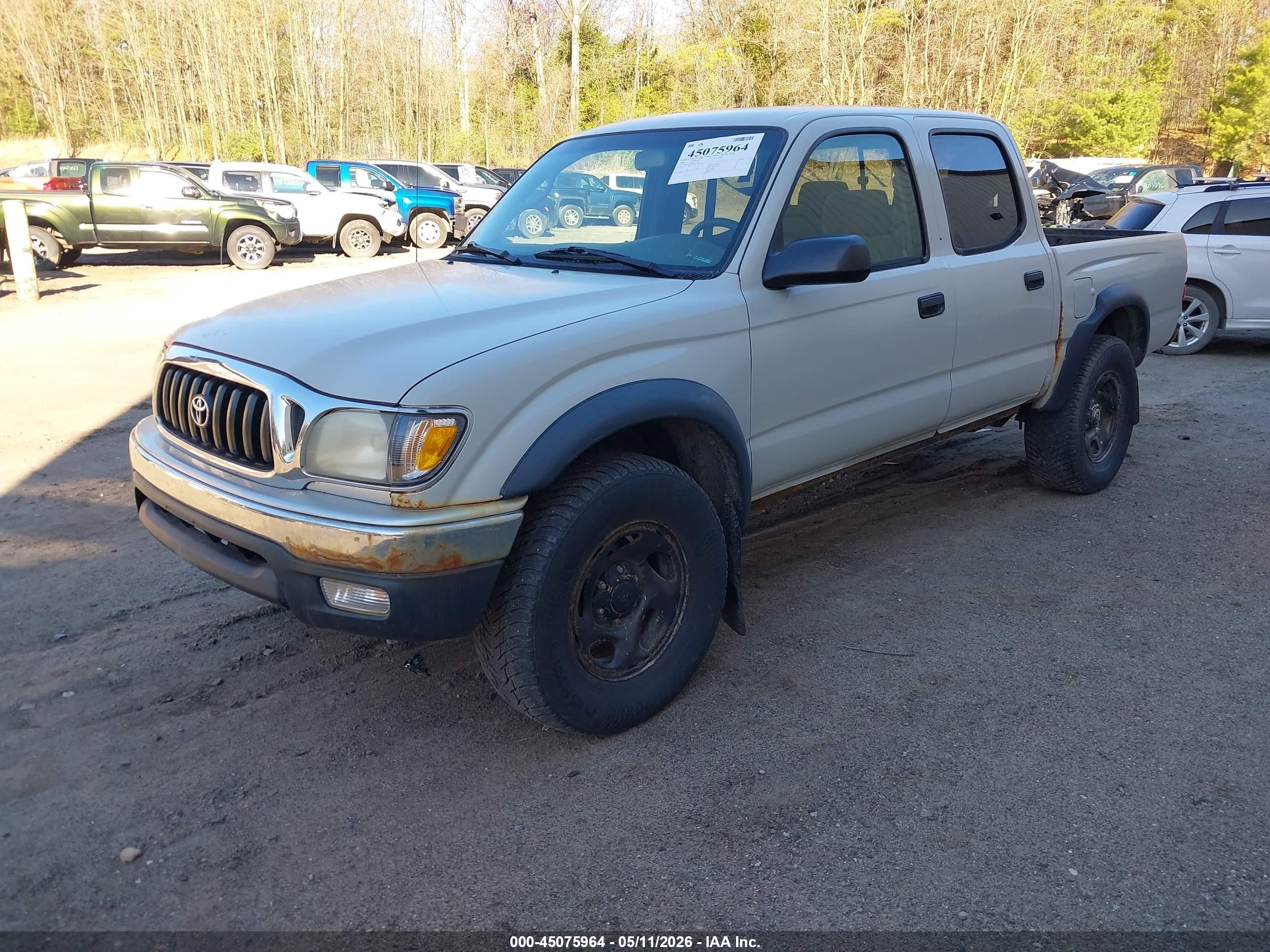 2004 Toyota Tacoma Base V6 Beige vin: 5TEHN72N64Z377573