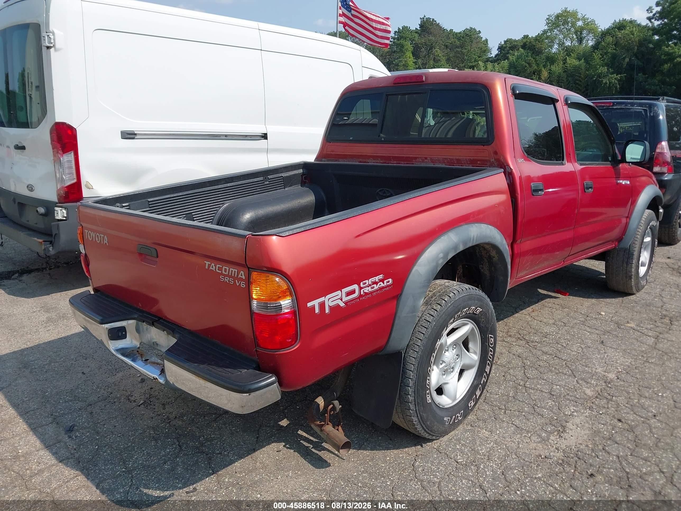 2004 Toyota Tacoma Base V6 Red vin: 5TEHN72N64Z405209
