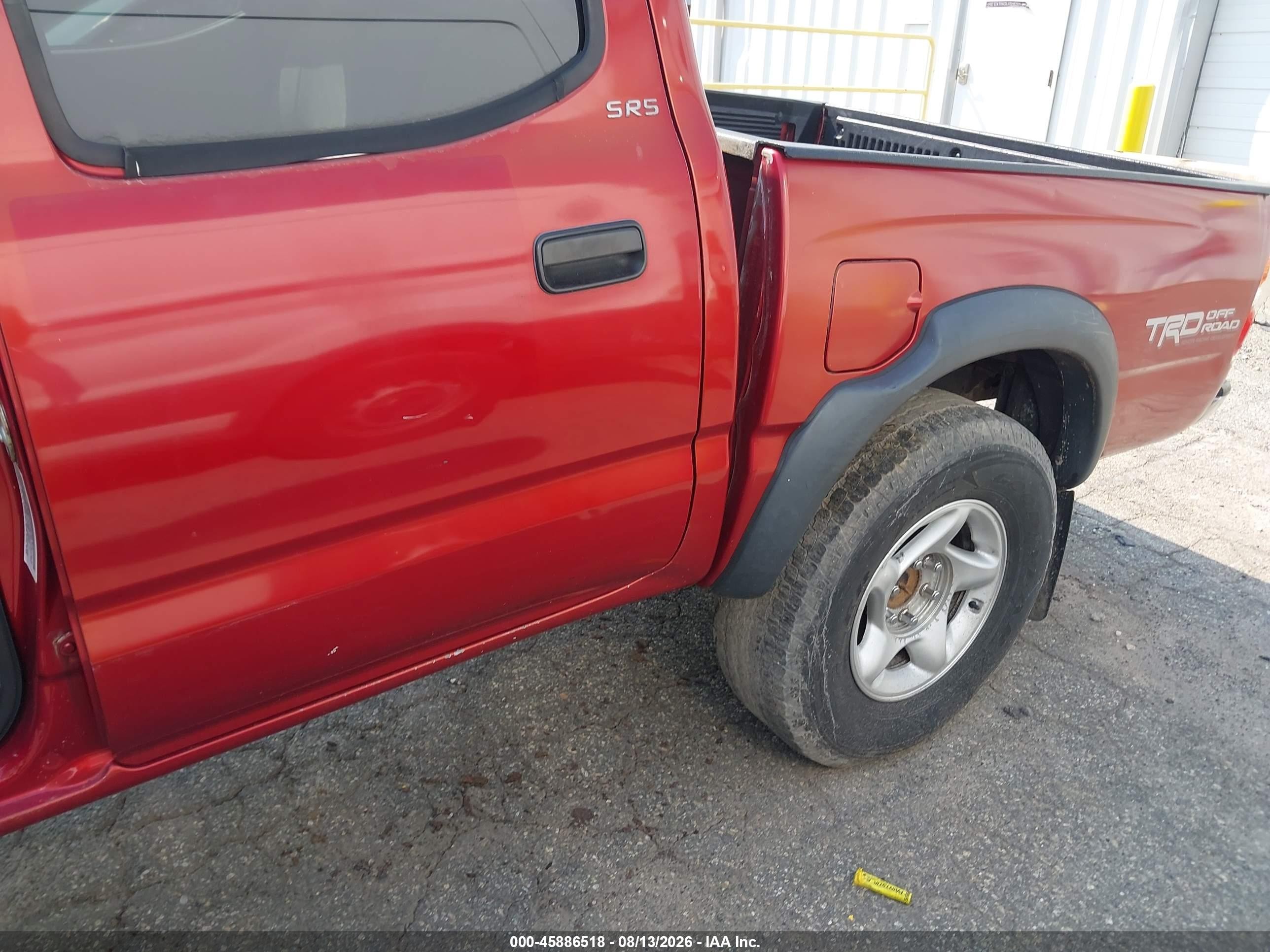 2004 Toyota Tacoma Base V6 Red vin: 5TEHN72N64Z405209