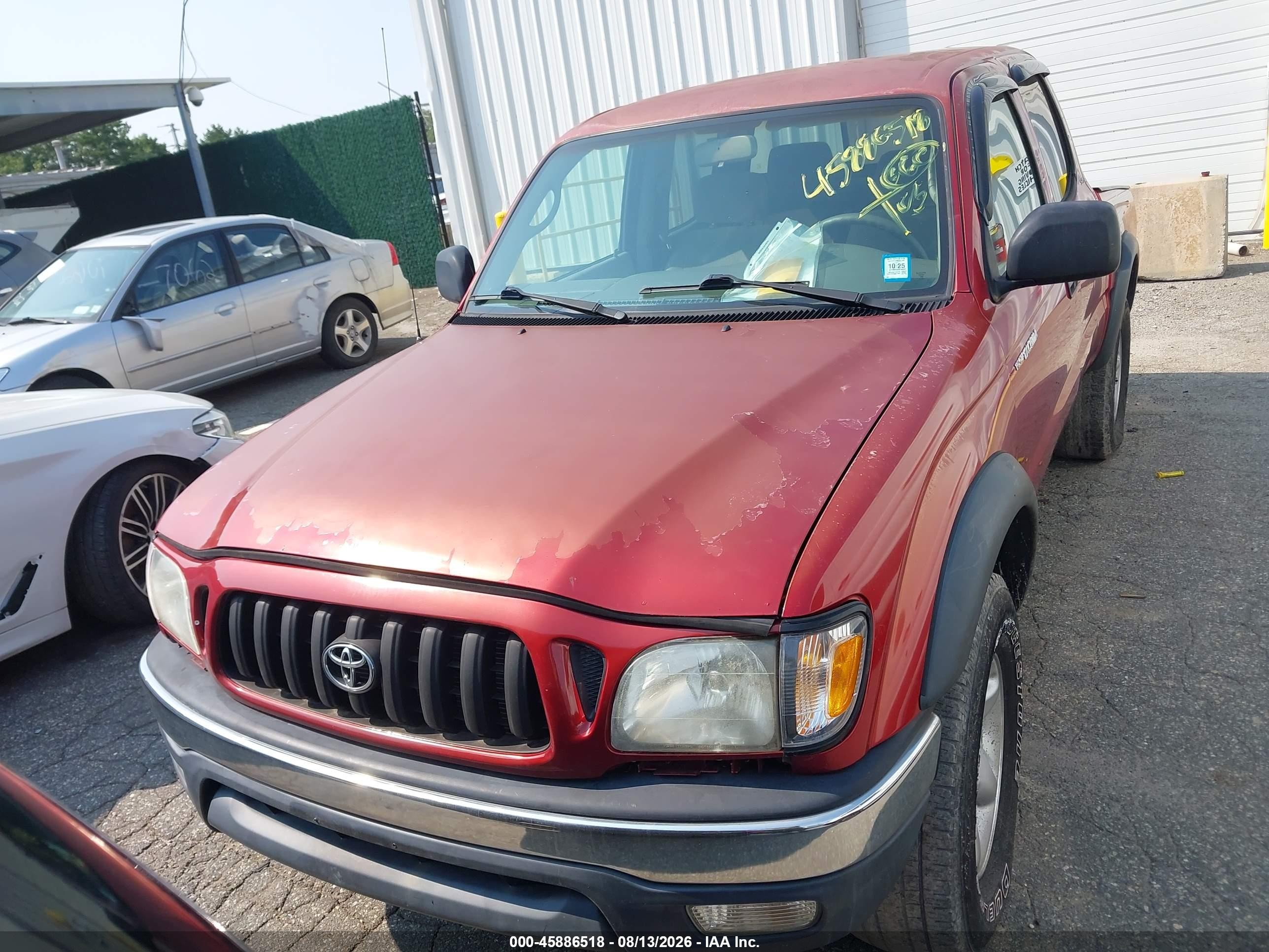 2004 Toyota Tacoma Base V6 Red vin: 5TEHN72N64Z405209