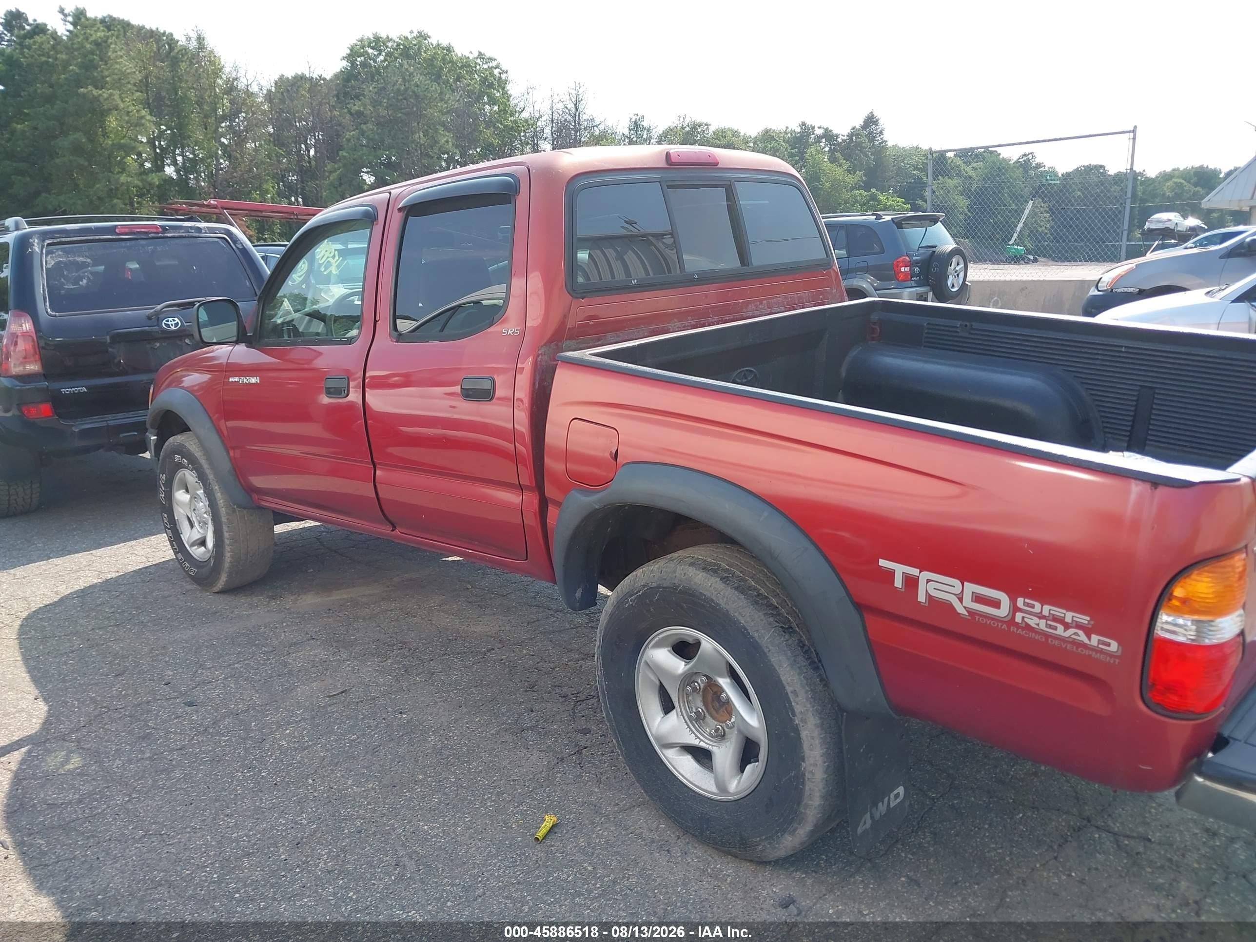 2004 Toyota Tacoma Base V6 Red vin: 5TEHN72N64Z405209