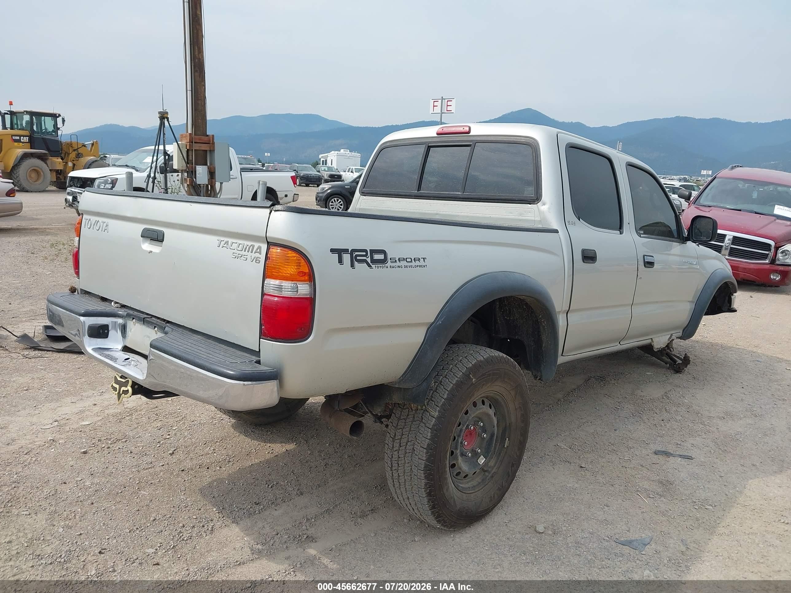 2004 Toyota Tacoma Base V6 Серебряный vin: 5TEHN72N64Z424455