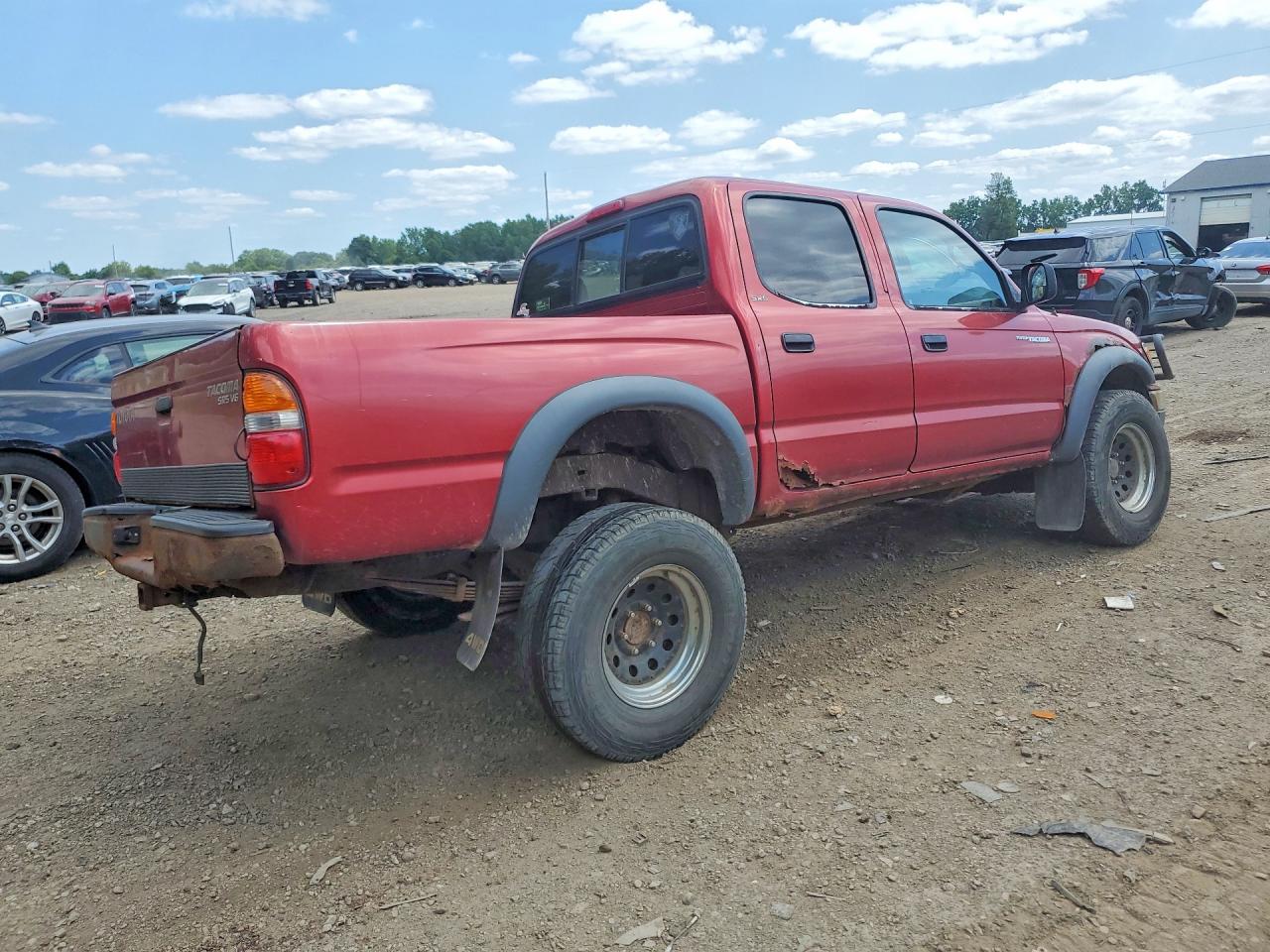 2001 Toyota Tacoma Double Cab Burgundy vin: 5TEHN72N71Z763723