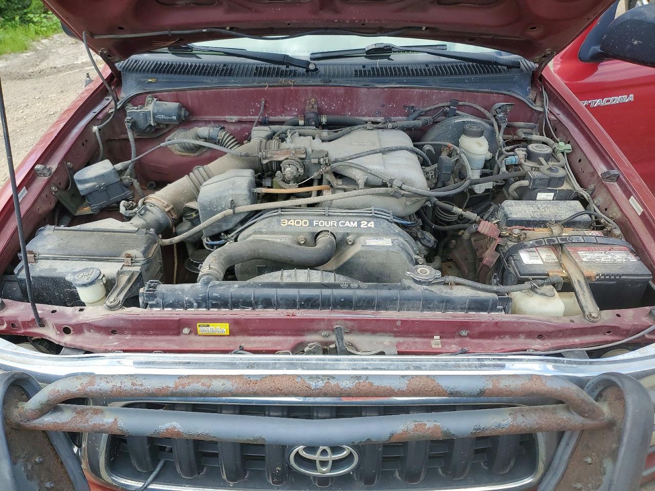 2001 Toyota Tacoma Double Cab Burgundy vin: 5TEHN72N71Z763723