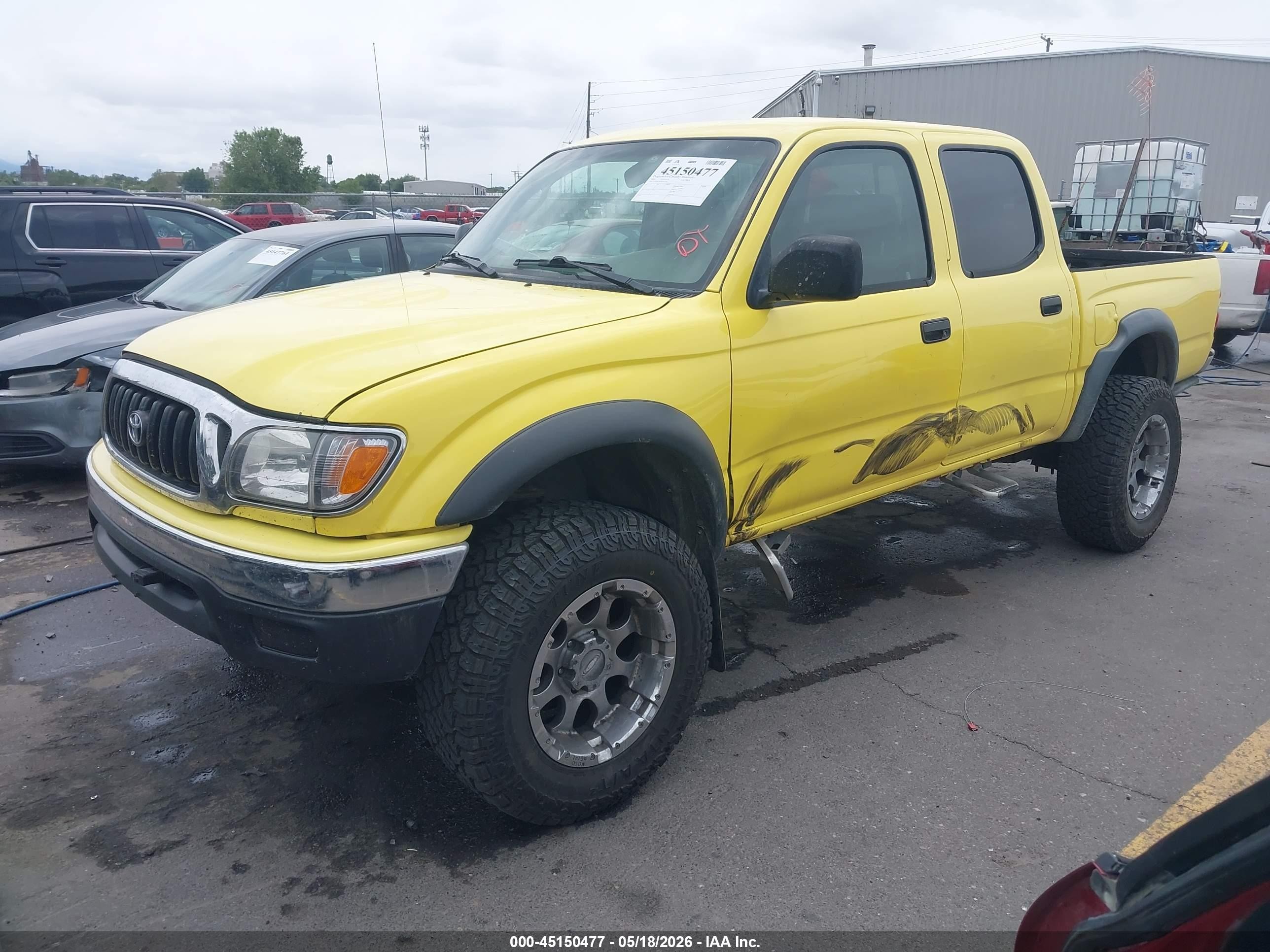 2004 Toyota Tacoma Base V6 Yellow vin: 5TEHN72N74Z401976