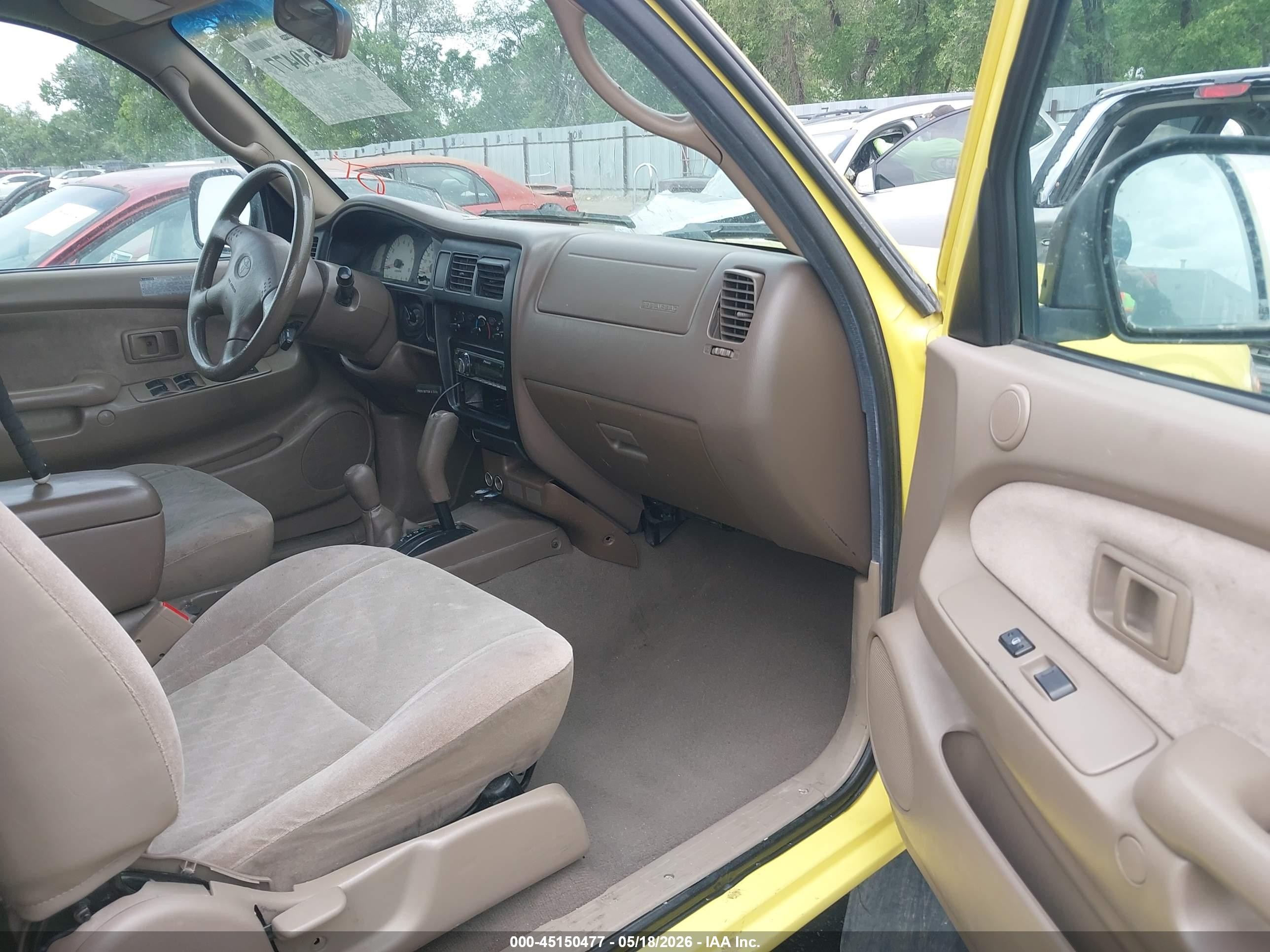 2004 Toyota Tacoma Base V6 Yellow vin: 5TEHN72N74Z401976