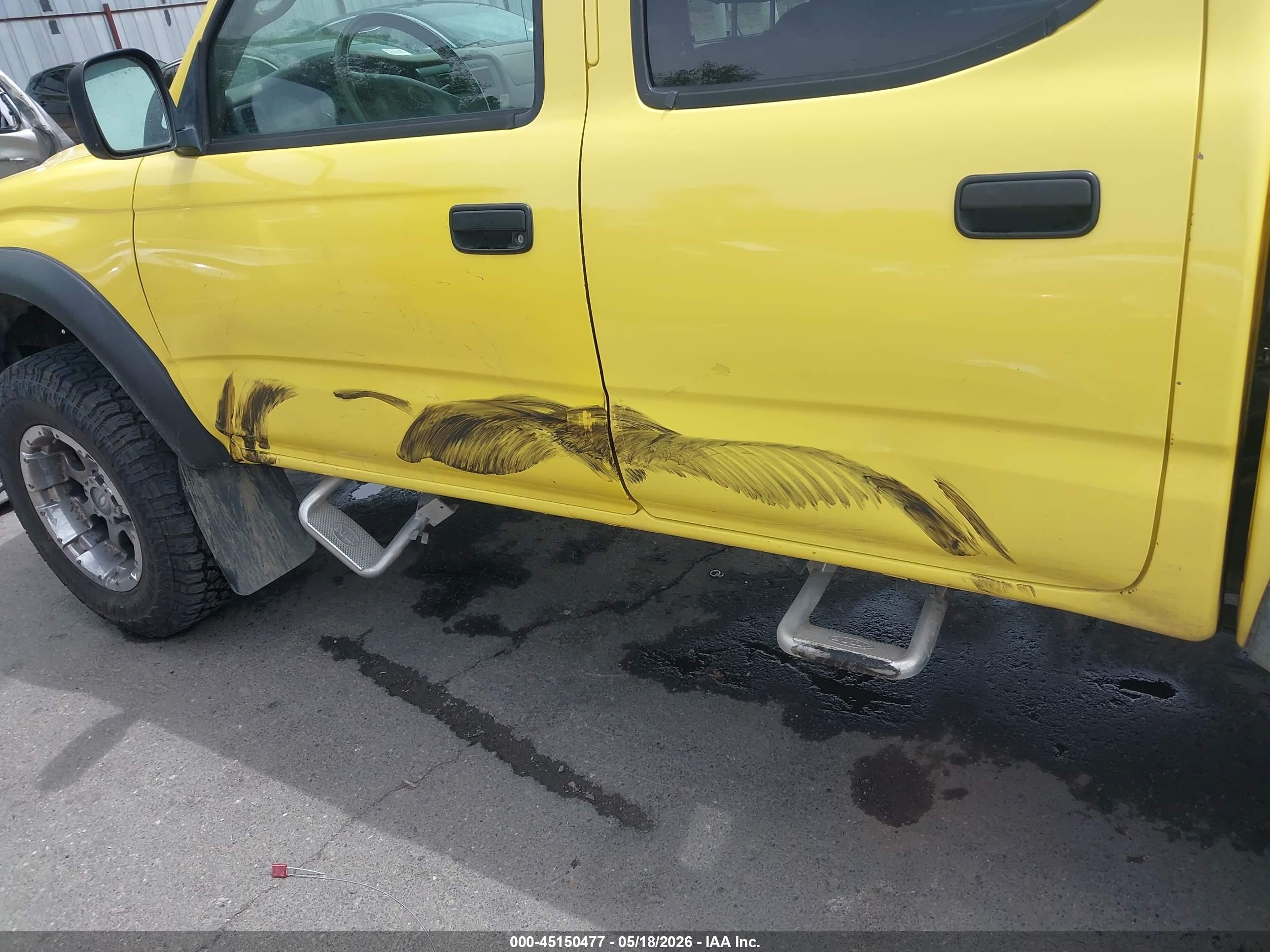 2004 Toyota Tacoma Base V6 Yellow vin: 5TEHN72N74Z401976