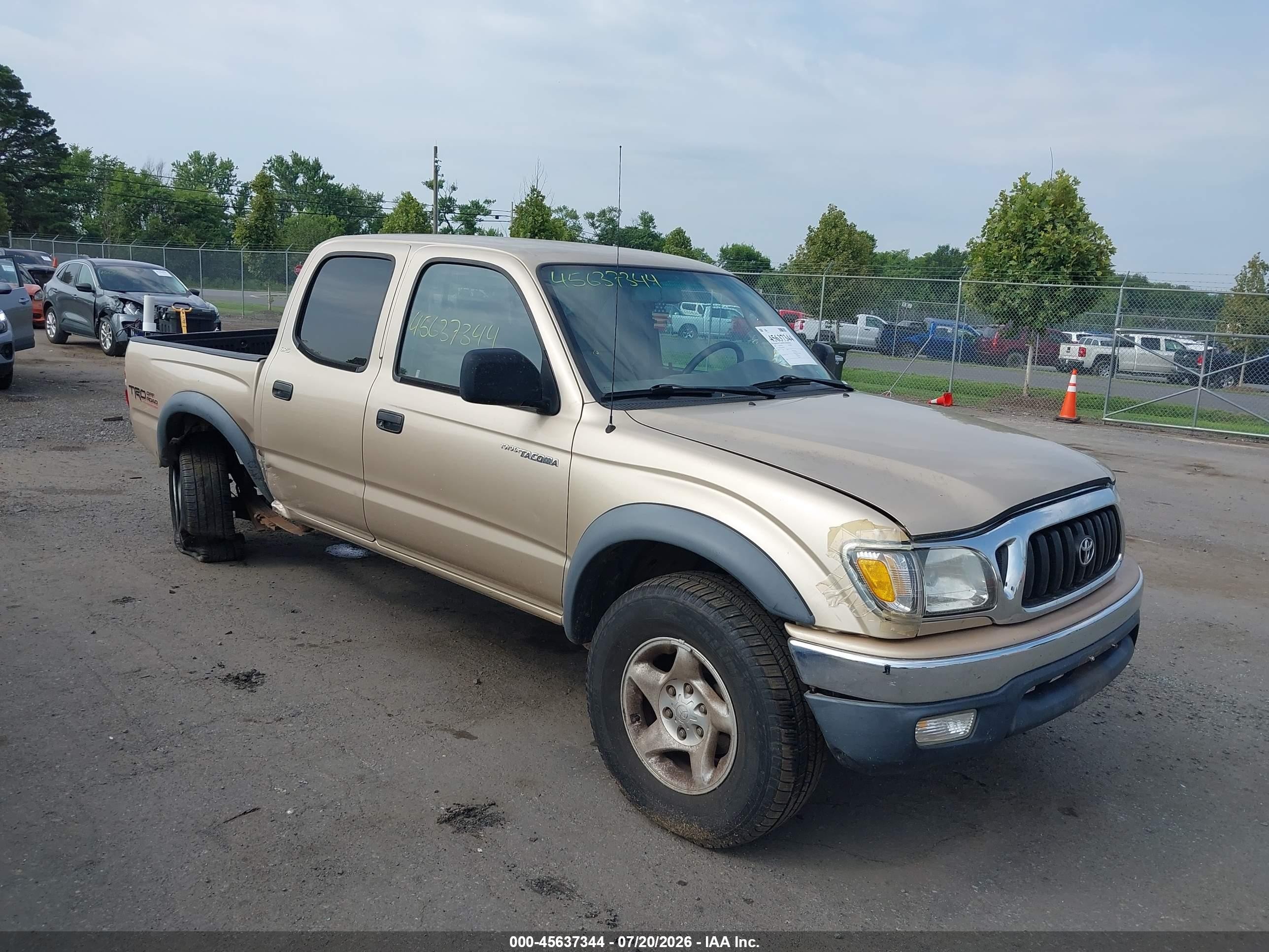 2002 Toyota Tacoma Base V6 Gold vin: 5TEHN72N82Z043607