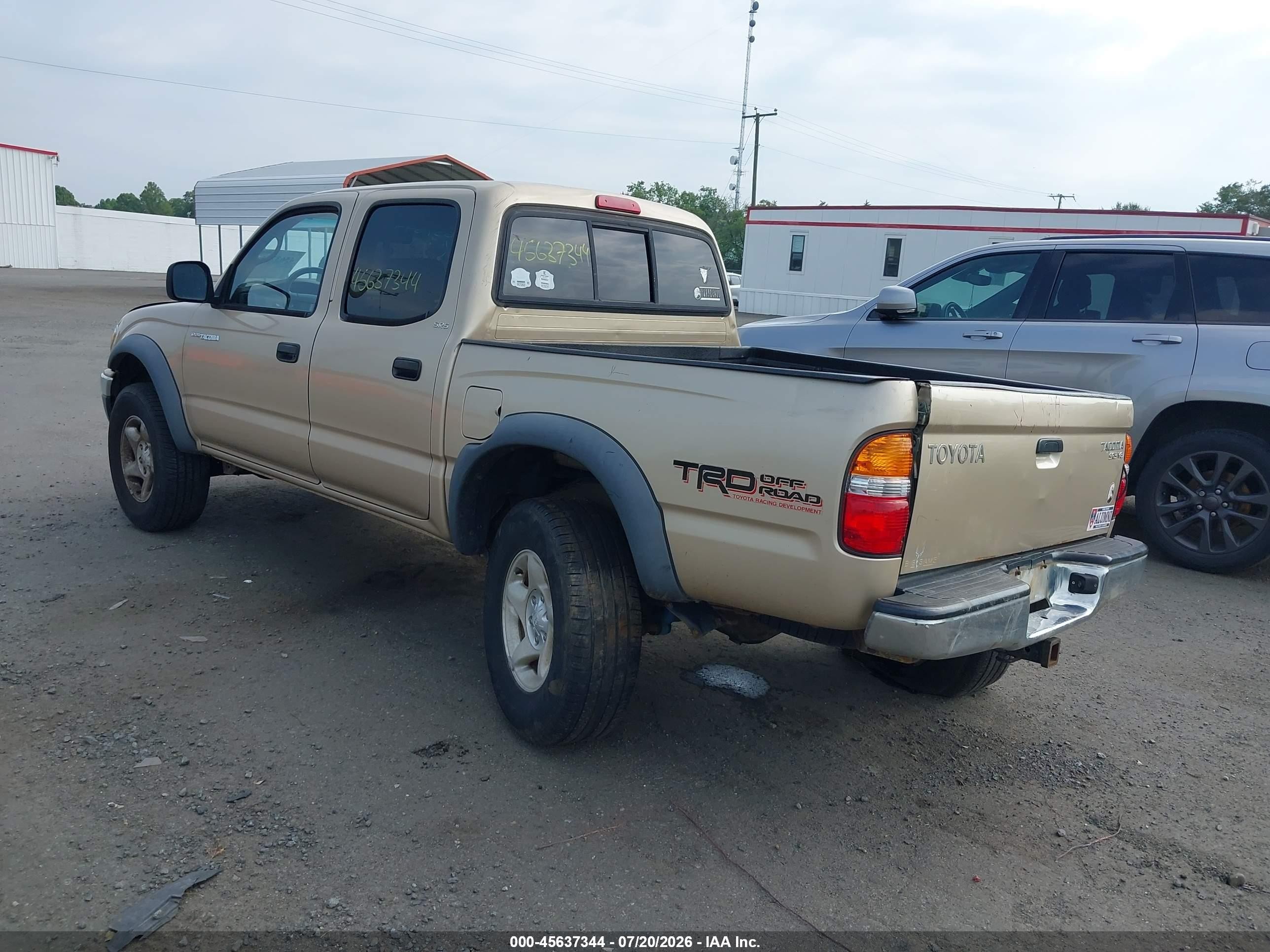 2002 Toyota Tacoma Base V6 Gold vin: 5TEHN72N82Z043607