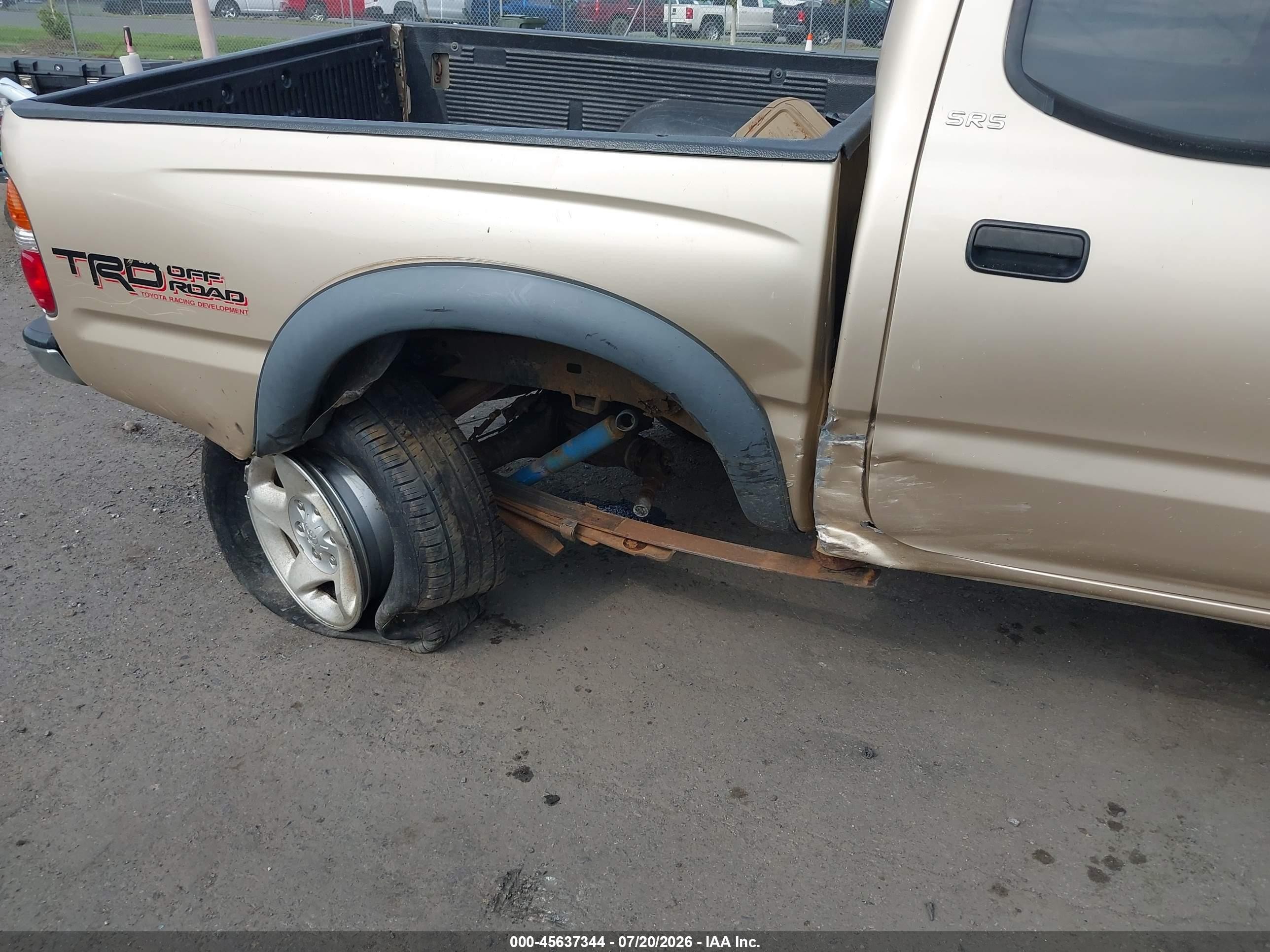 2002 Toyota Tacoma Base V6 Gold vin: 5TEHN72N82Z043607