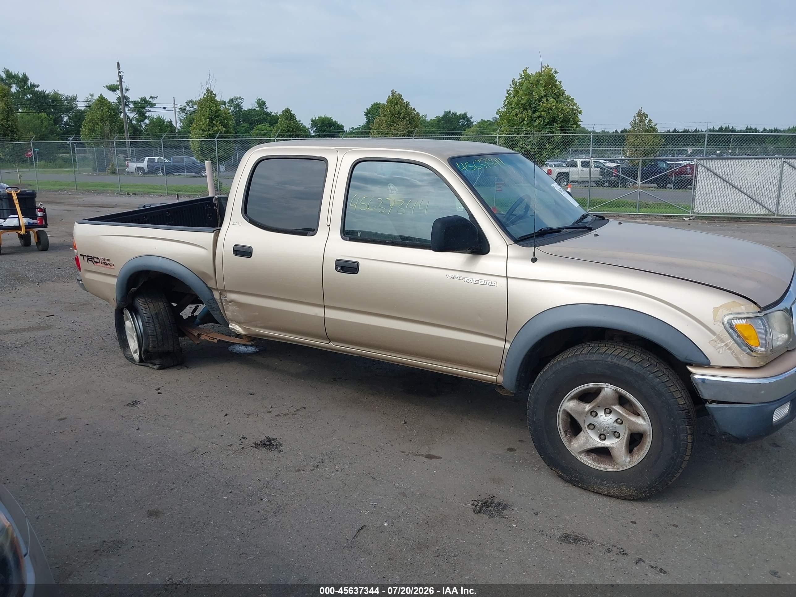 2002 Toyota Tacoma Base V6 Gold vin: 5TEHN72N82Z043607