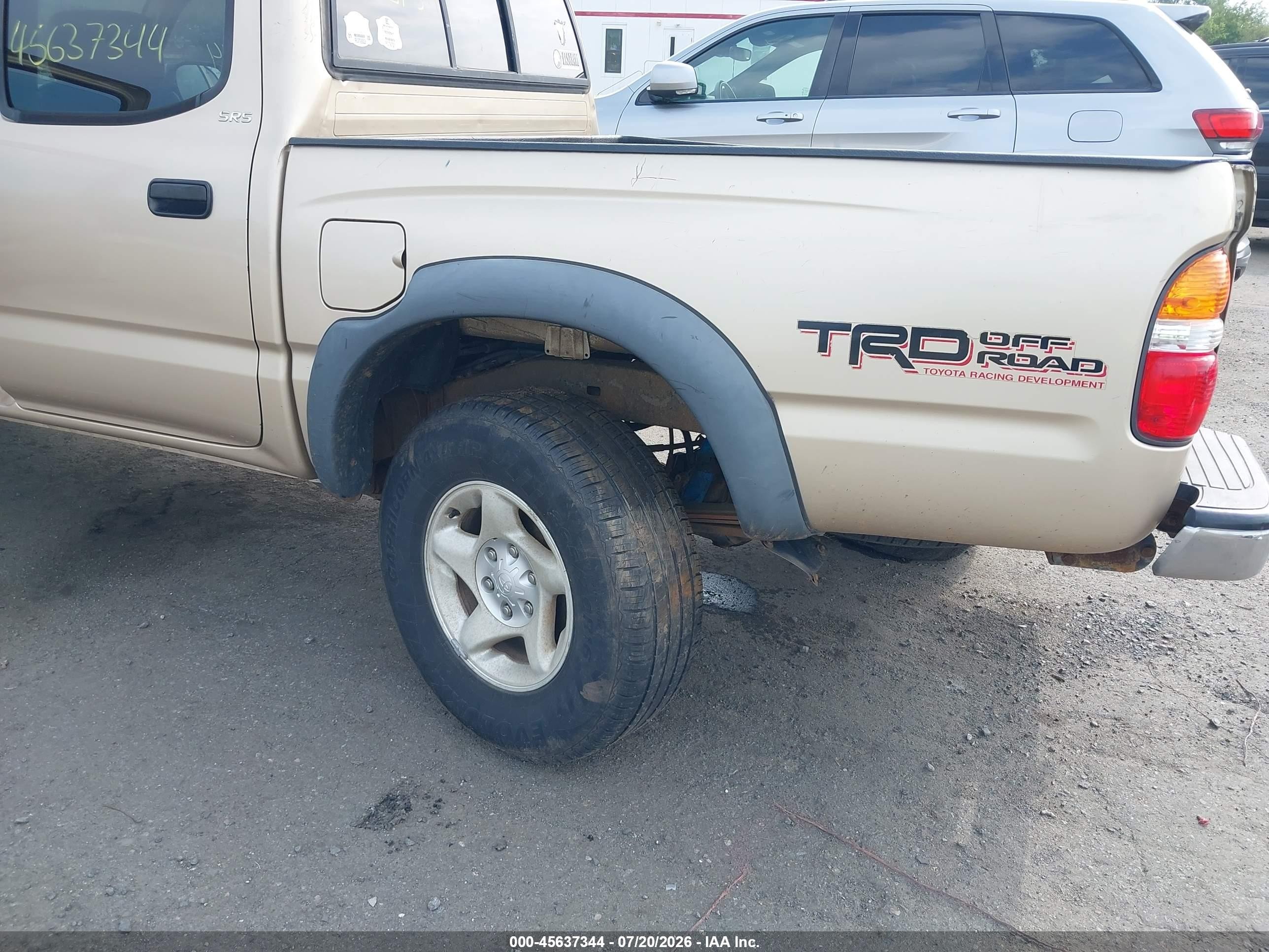 2002 Toyota Tacoma Base V6 Gold vin: 5TEHN72N82Z043607
