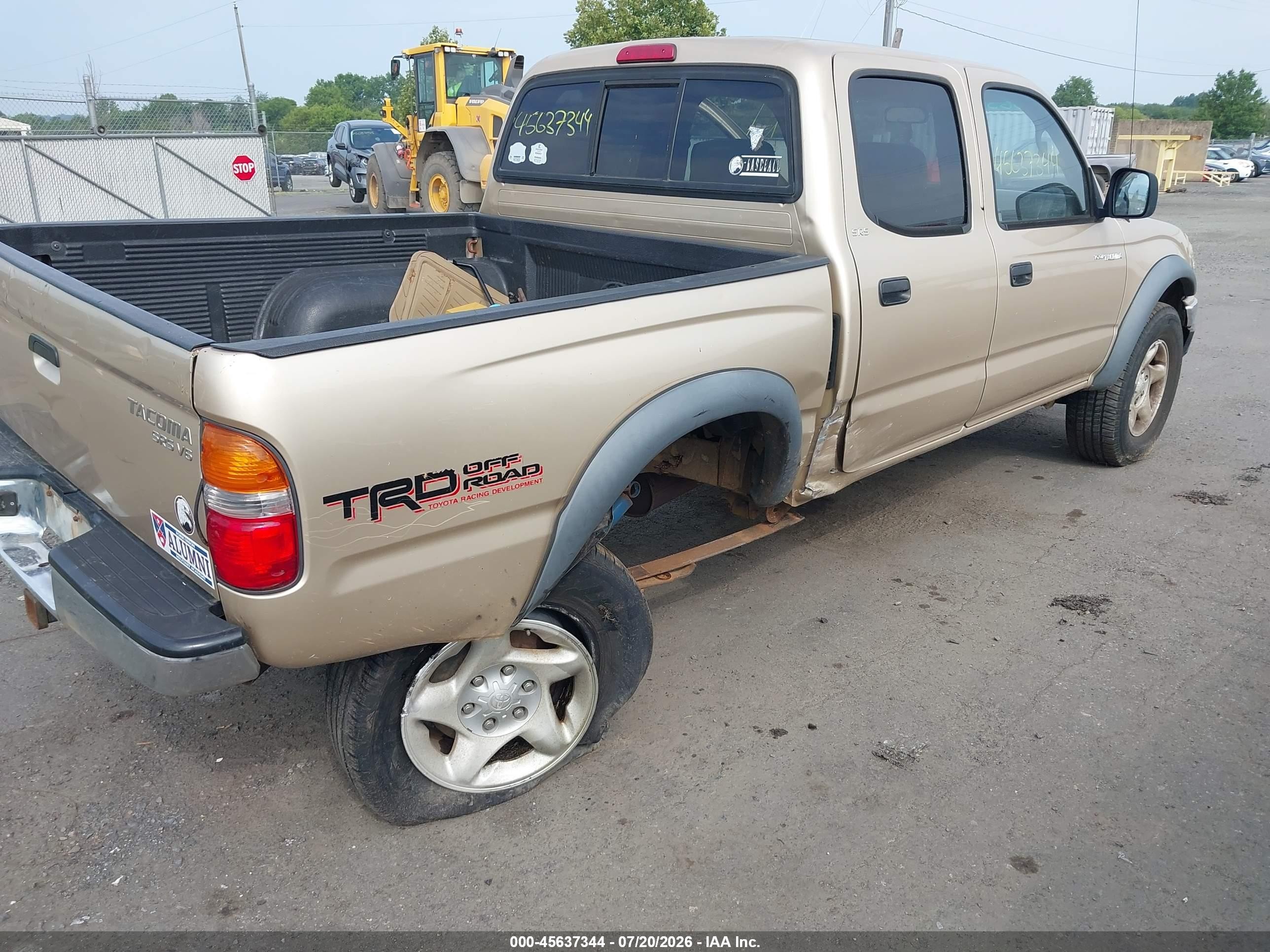 2002 Toyota Tacoma Base V6 Gold vin: 5TEHN72N82Z043607