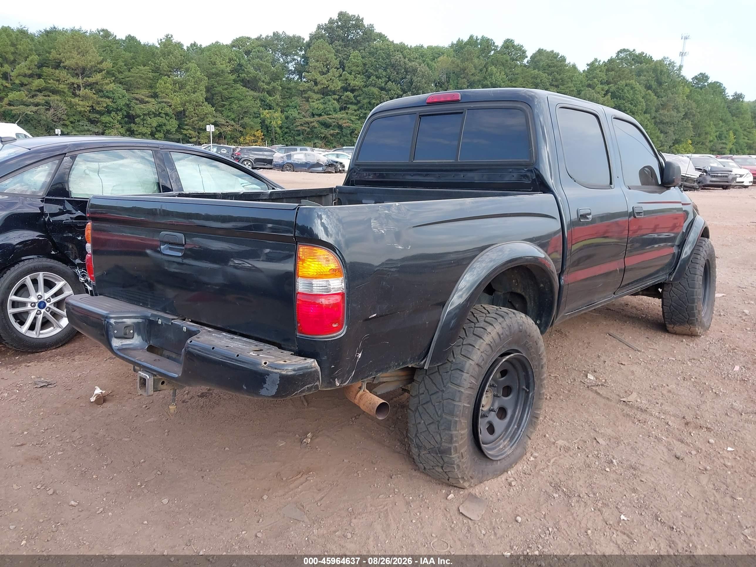 2004 Toyota Tacoma Base V6 Black vin: 5TEHN72N84Z363321