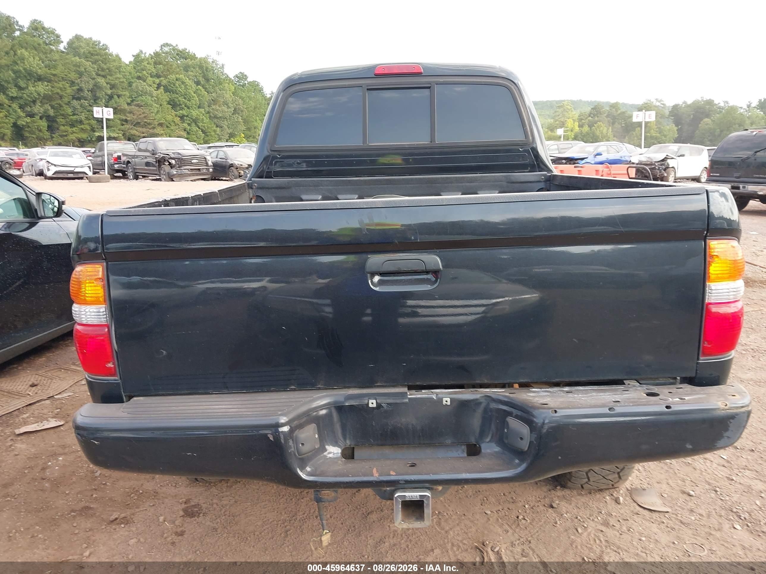 2004 Toyota Tacoma Base V6 Black vin: 5TEHN72N84Z363321
