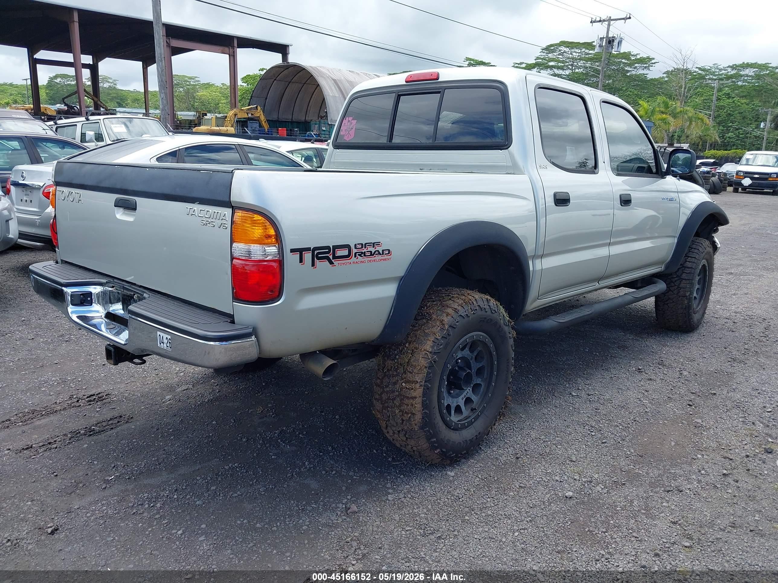 2001 Toyota Tacoma Base V6 Silver vin: 5TEHN72N91Z829446