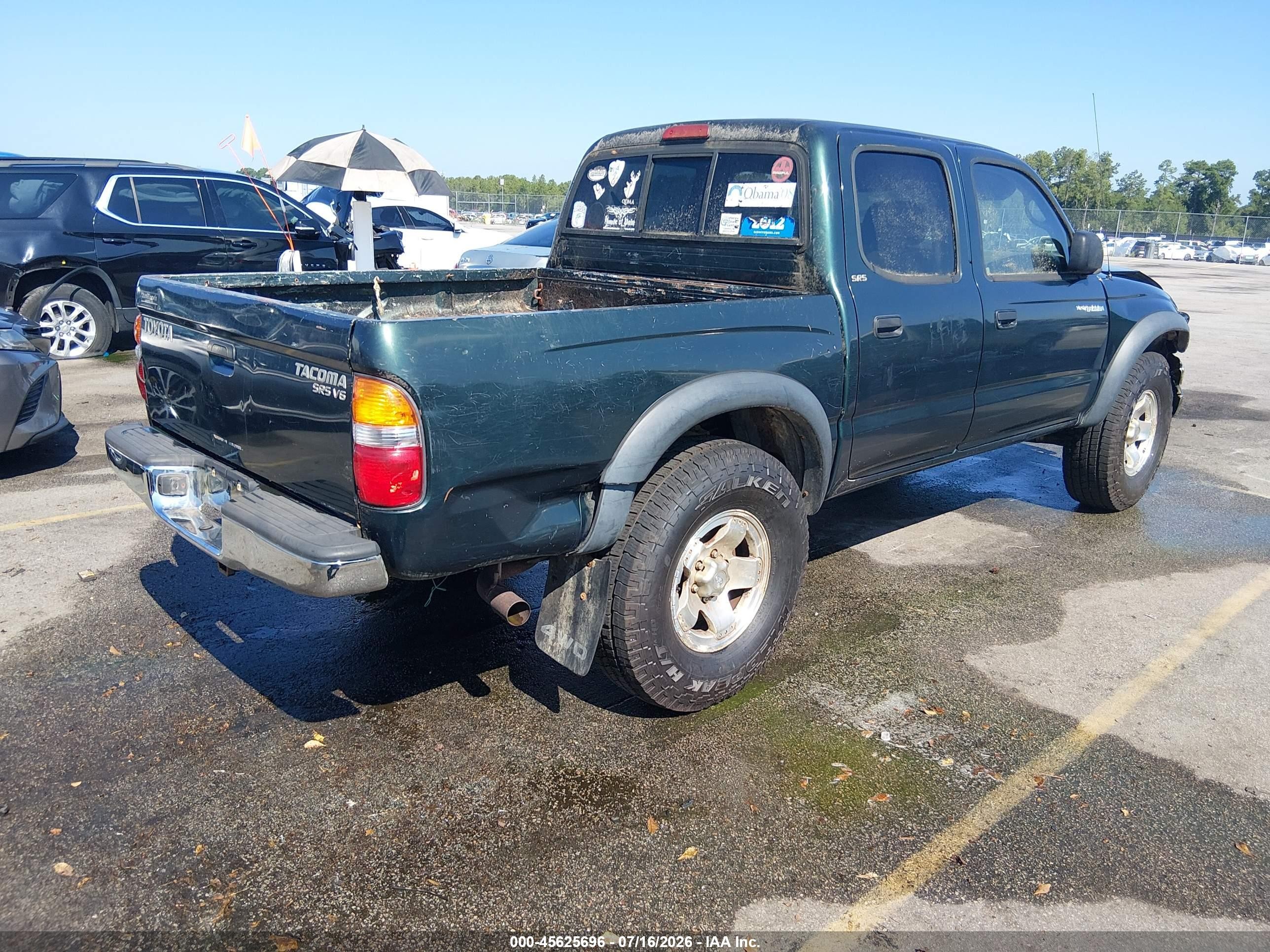 2004 Toyota Tacoma Base V6 Черный vin: 5TEHN72N94Z330277