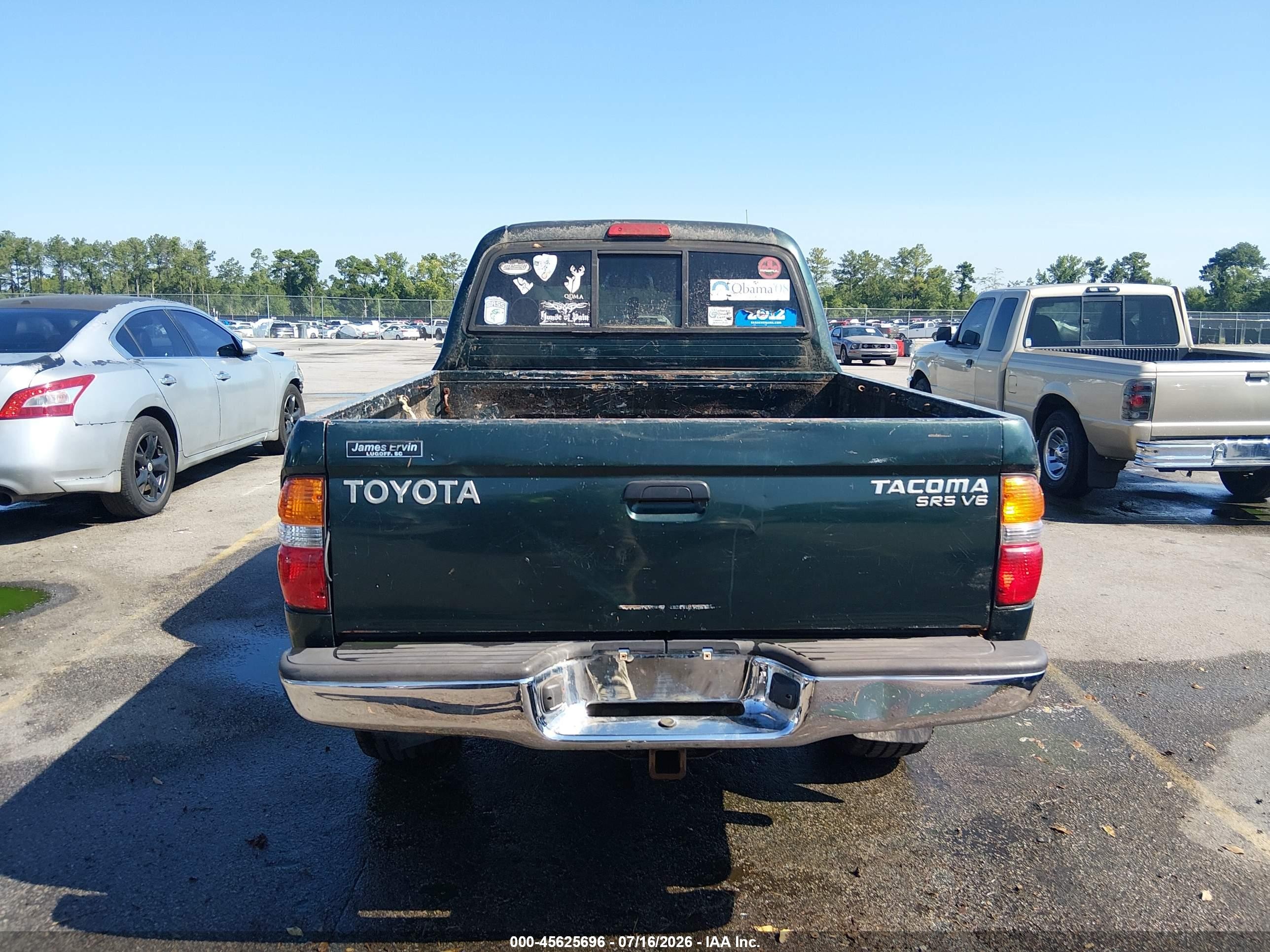 2004 Toyota Tacoma Base V6 Черный vin: 5TEHN72N94Z330277