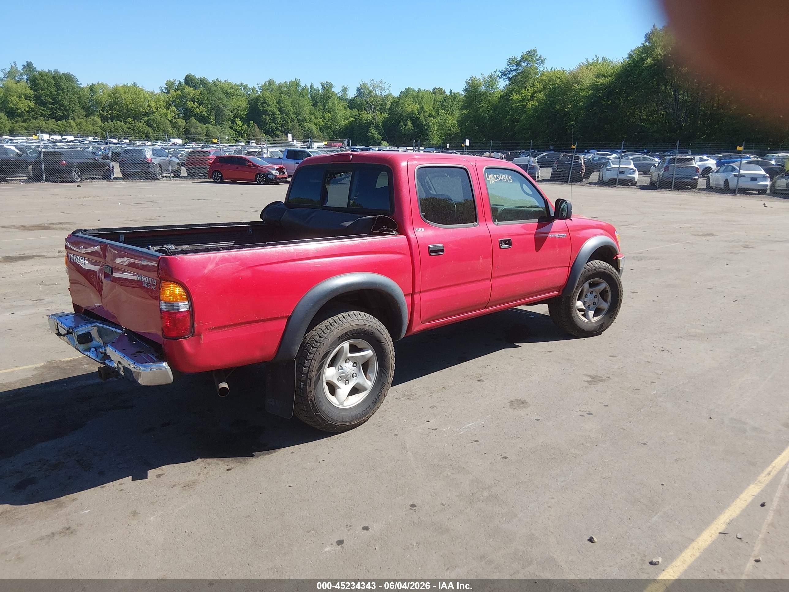 2004 Toyota Tacoma Base V6 Red vin: 5TEHN72N94Z428113