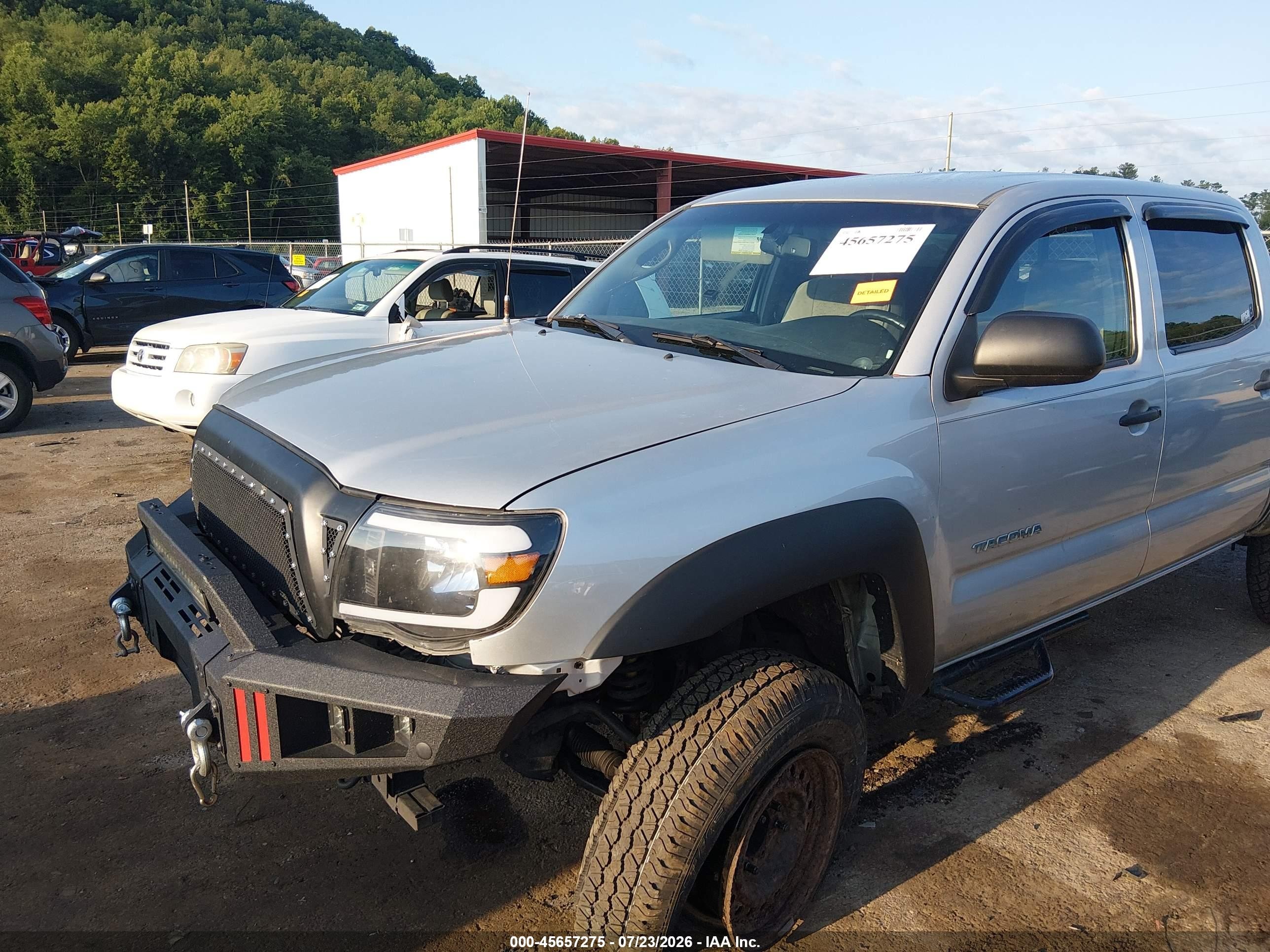 2010 Toyota Tacoma Prerunner V6 Silver vin: 5TEJU4GN2AZ697979