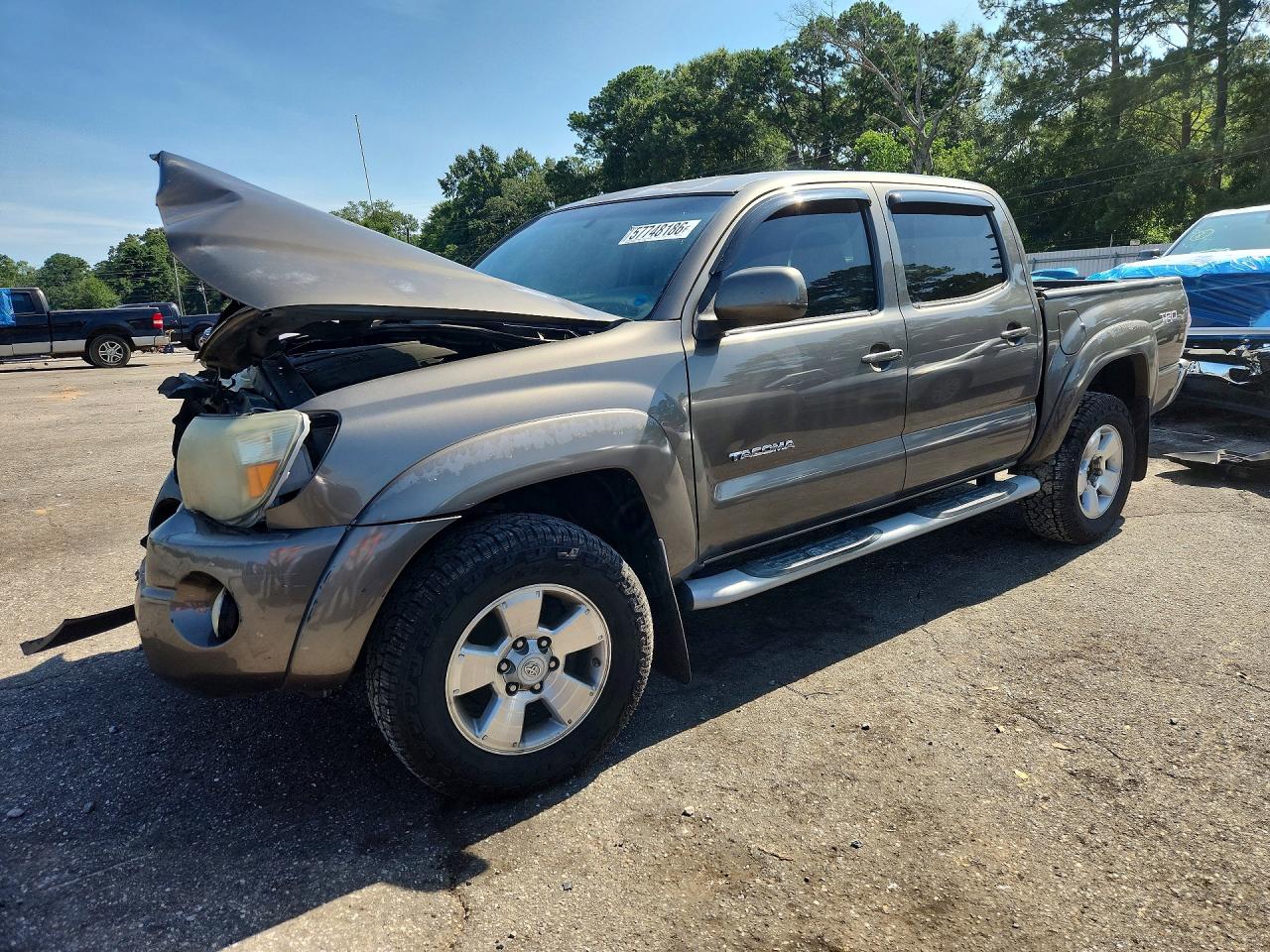2010 Toyota Tacoma Double Cab Prerunner Gray vin: 5TEJU4GN3AZ712361