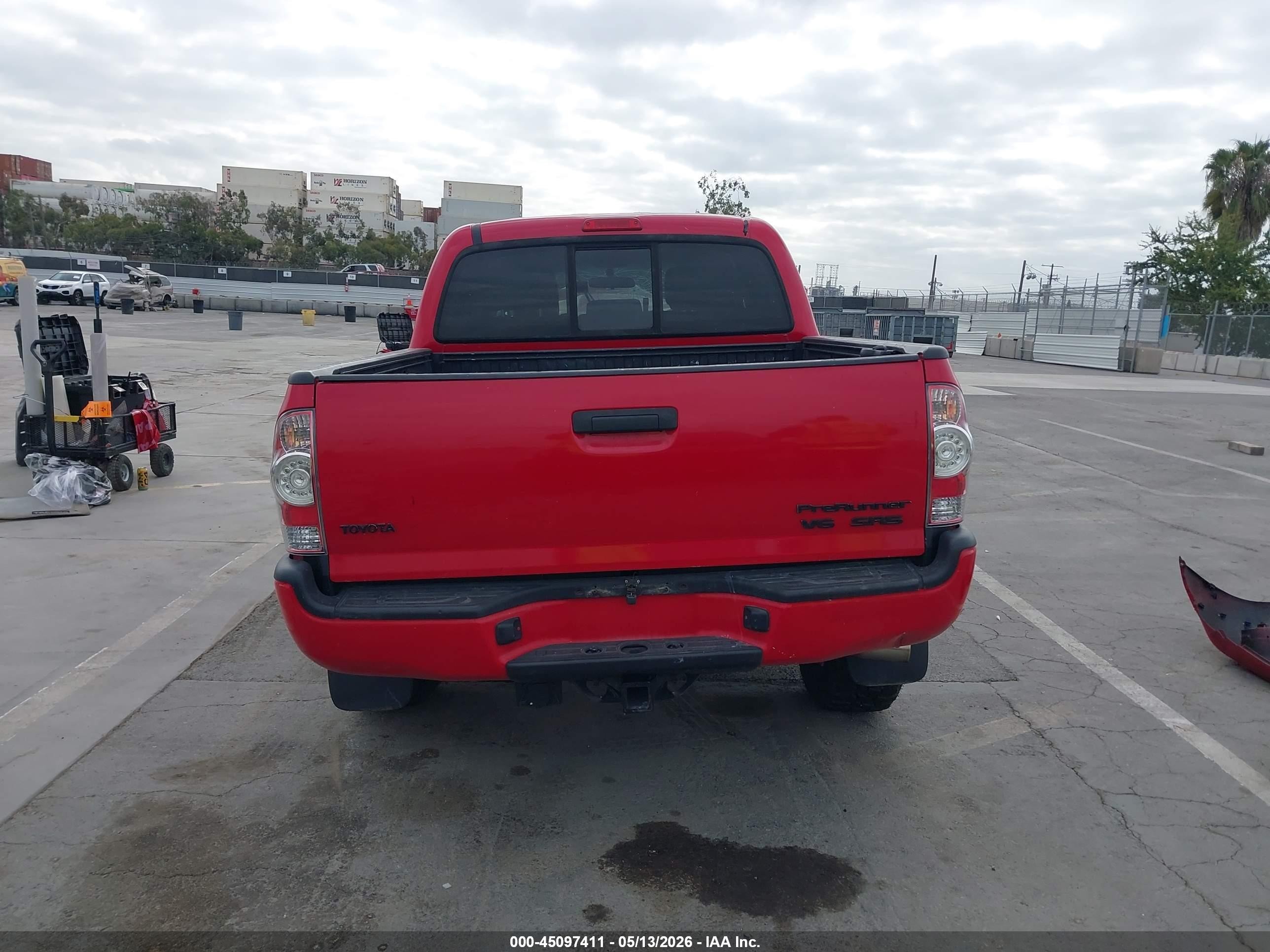 2007 Toyota Tacoma Prerunner V6 Red vin: 5TEJU62N07Z356379
