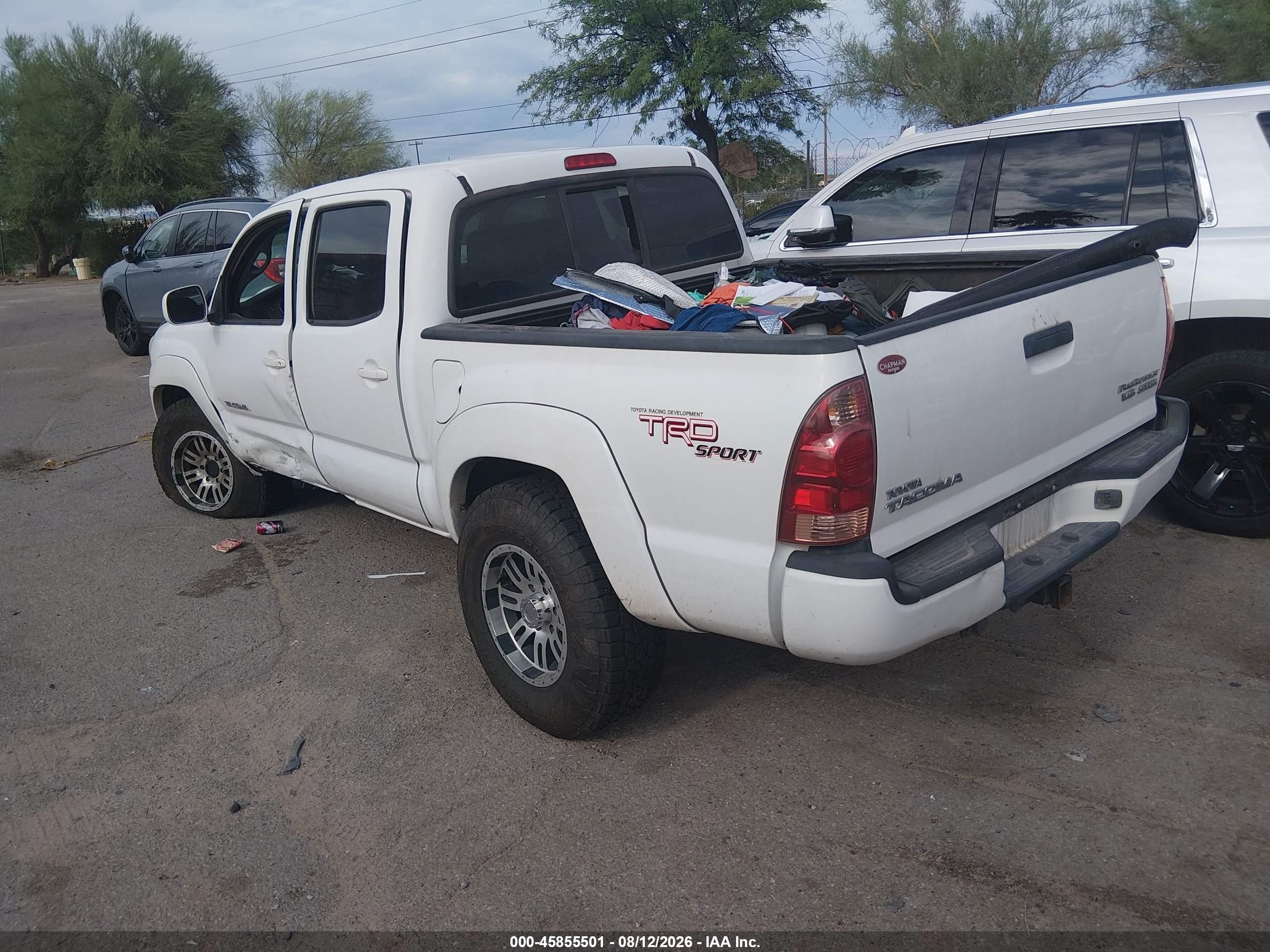 2005 Toyota Tacoma Prerunner V6 White vin: 5TEJU62N15Z129084