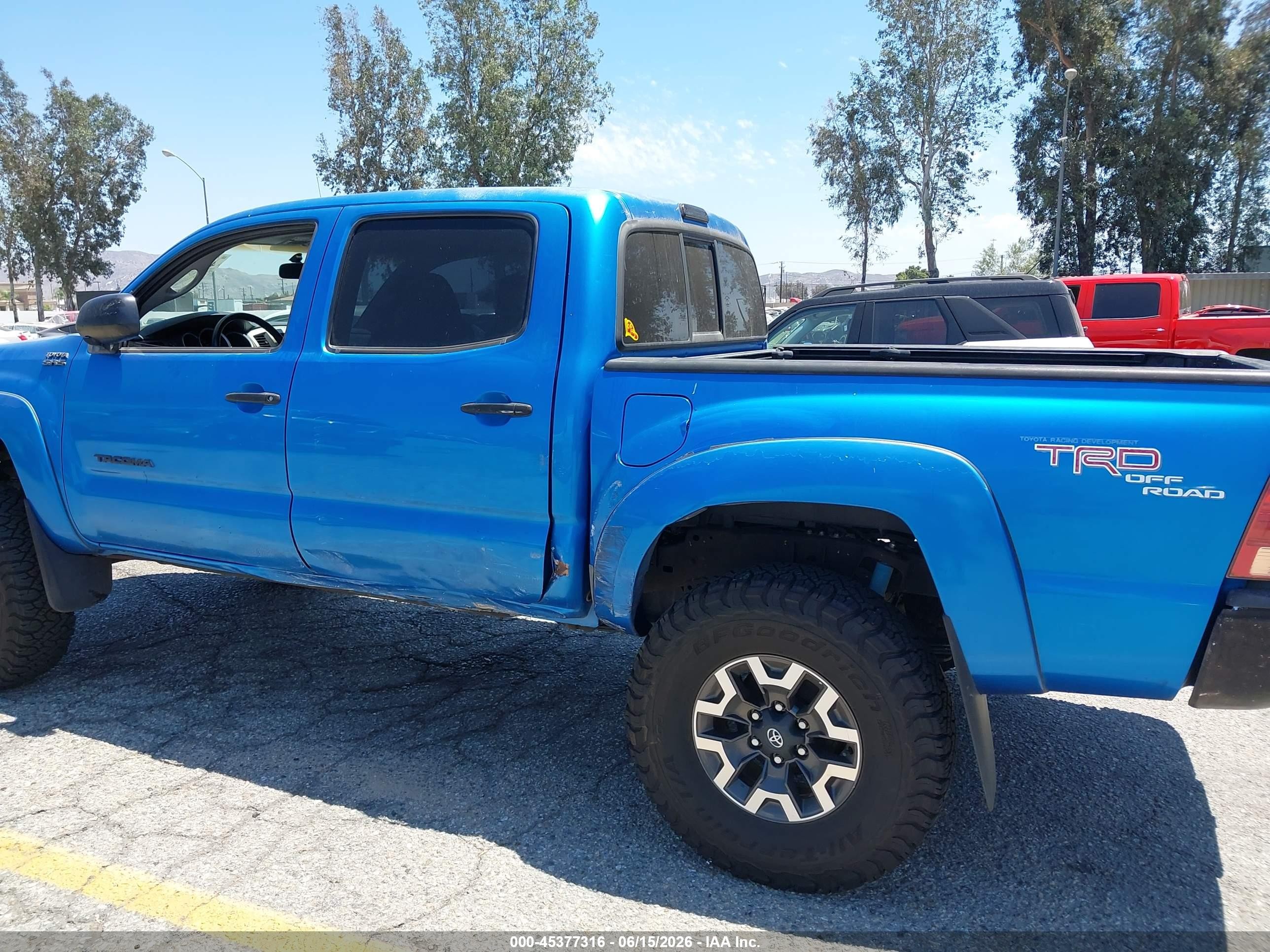 2007 Toyota Tacoma Prerunner V6 Blue vin: 5TEJU62N37Z397010