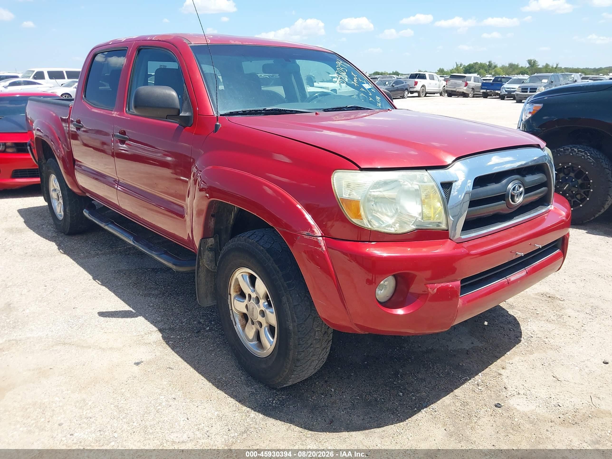 2007 Toyota Tacoma Prerunner V6 Красный vin: 5TEJU62N47Z335308