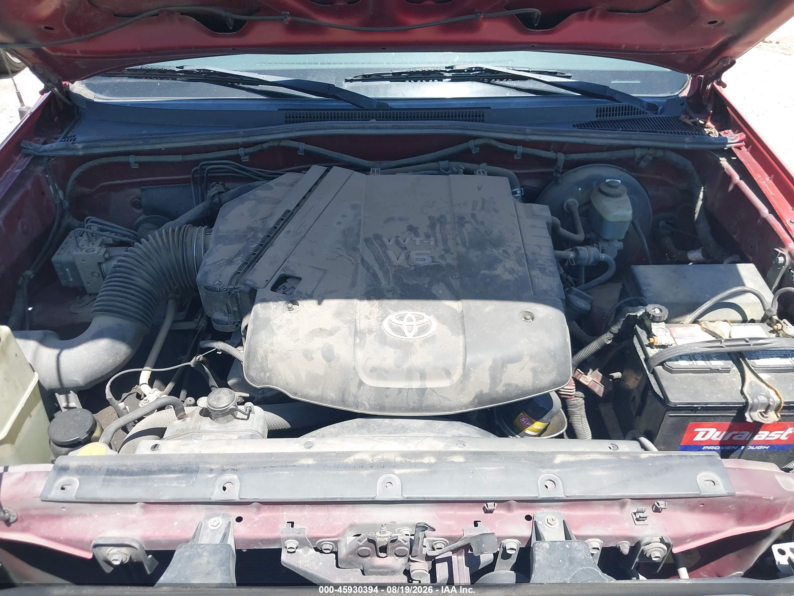 2007 Toyota Tacoma Prerunner V6 Красный vin: 5TEJU62N47Z335308