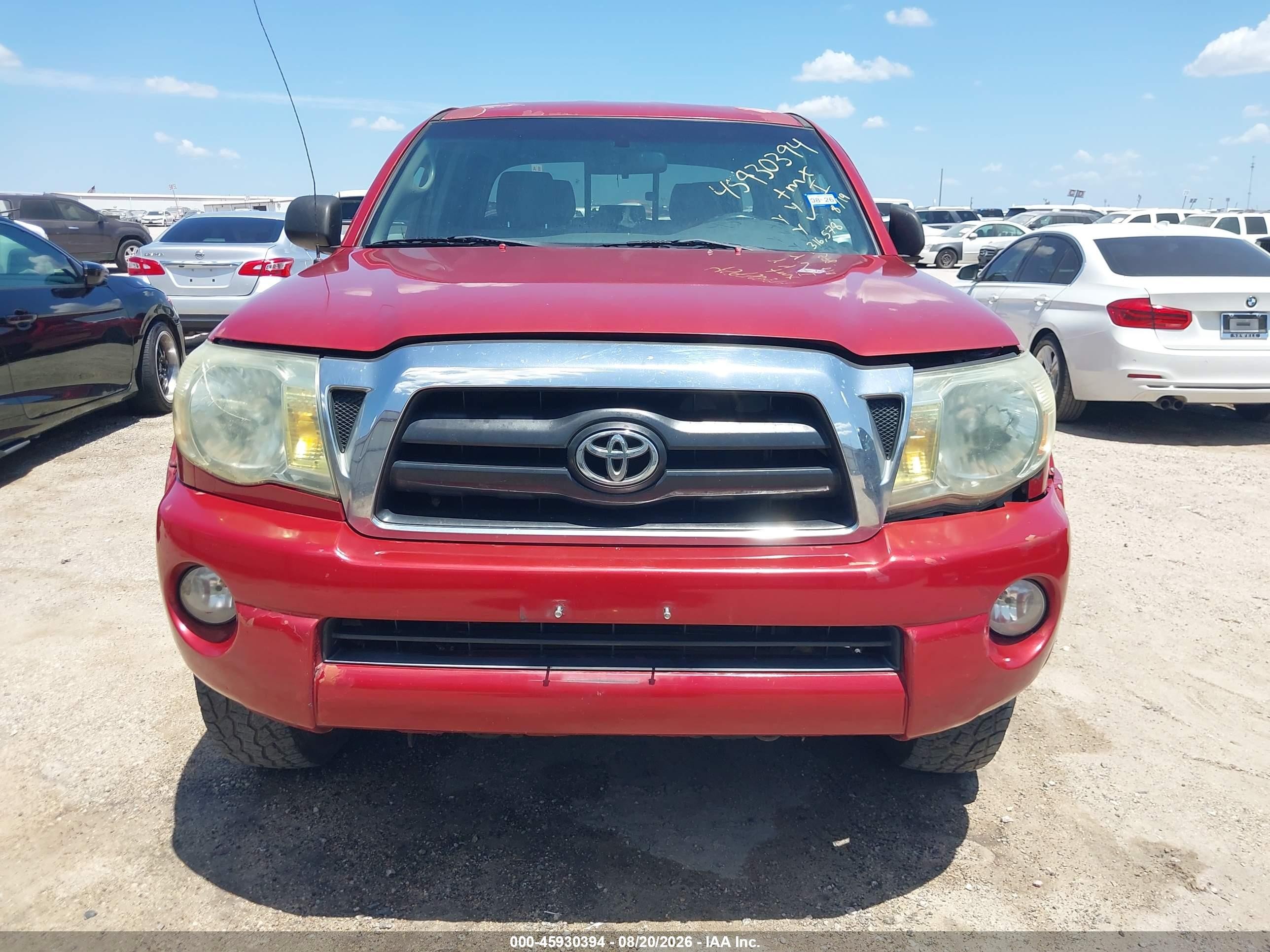 2007 Toyota Tacoma Prerunner V6 Красный vin: 5TEJU62N47Z335308