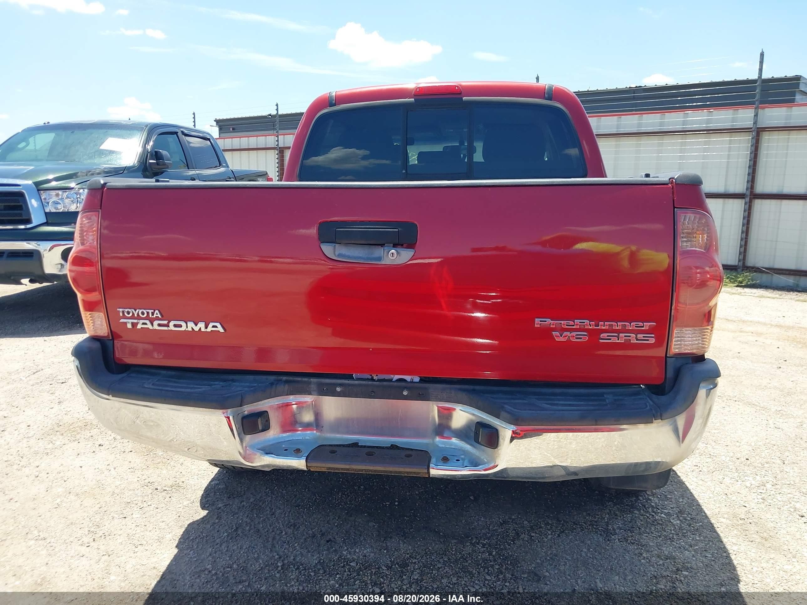 2007 Toyota Tacoma Prerunner V6 Красный vin: 5TEJU62N47Z335308