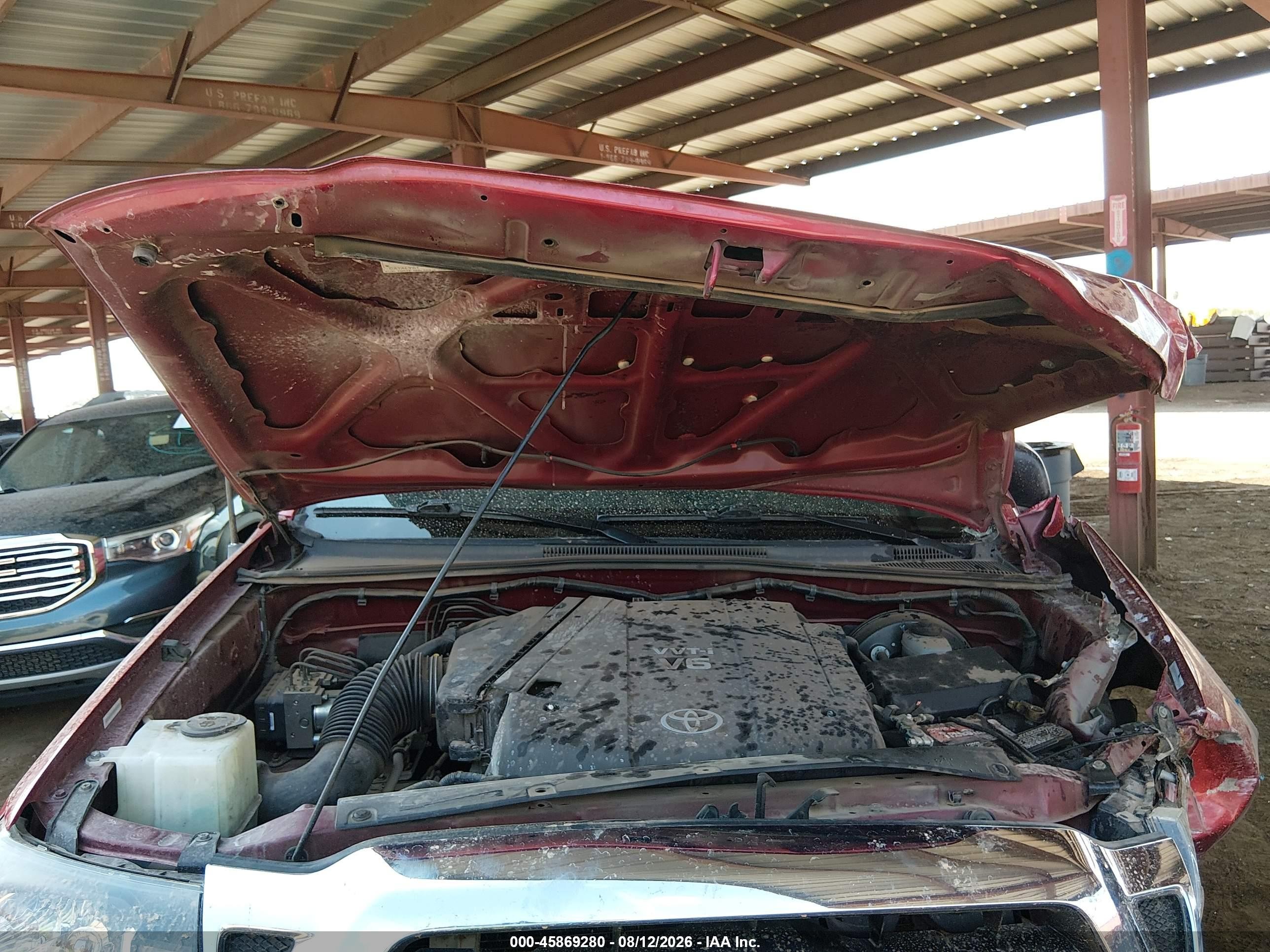 2006 Toyota Tacoma Prerunner V6 Red vin: 5TEJU62N56Z308357