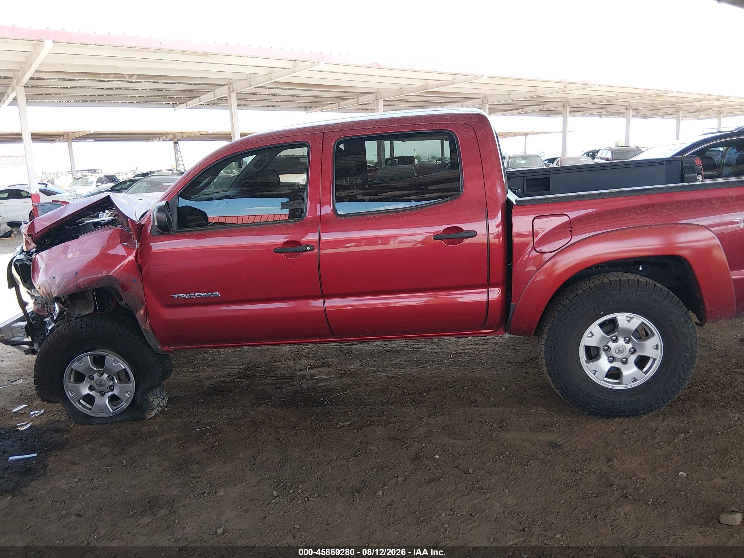2006 Toyota Tacoma Prerunner V6 Red vin: 5TEJU62N56Z308357