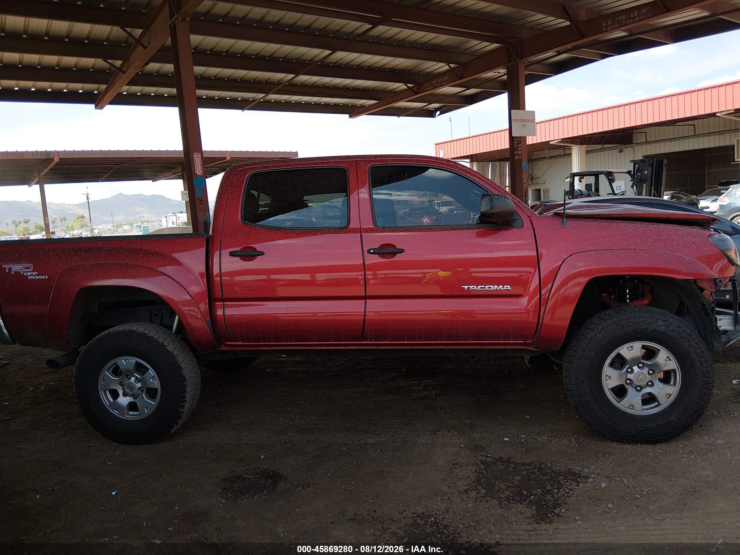 2006 Toyota Tacoma Prerunner V6 Red vin: 5TEJU62N56Z308357