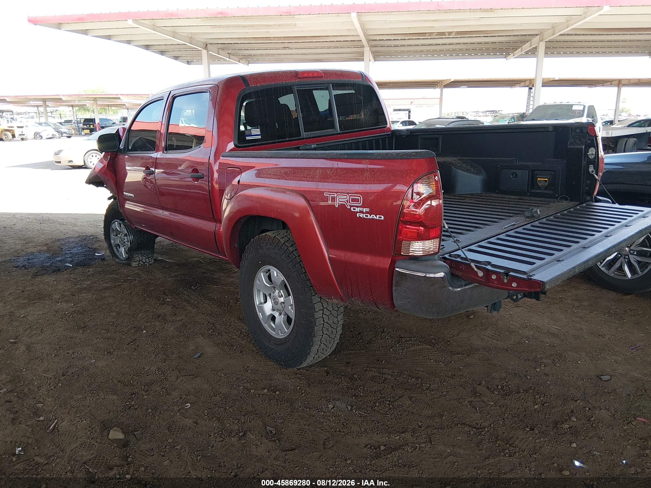 2006 Toyota Tacoma Prerunner V6 Red vin: 5TEJU62N56Z308357
