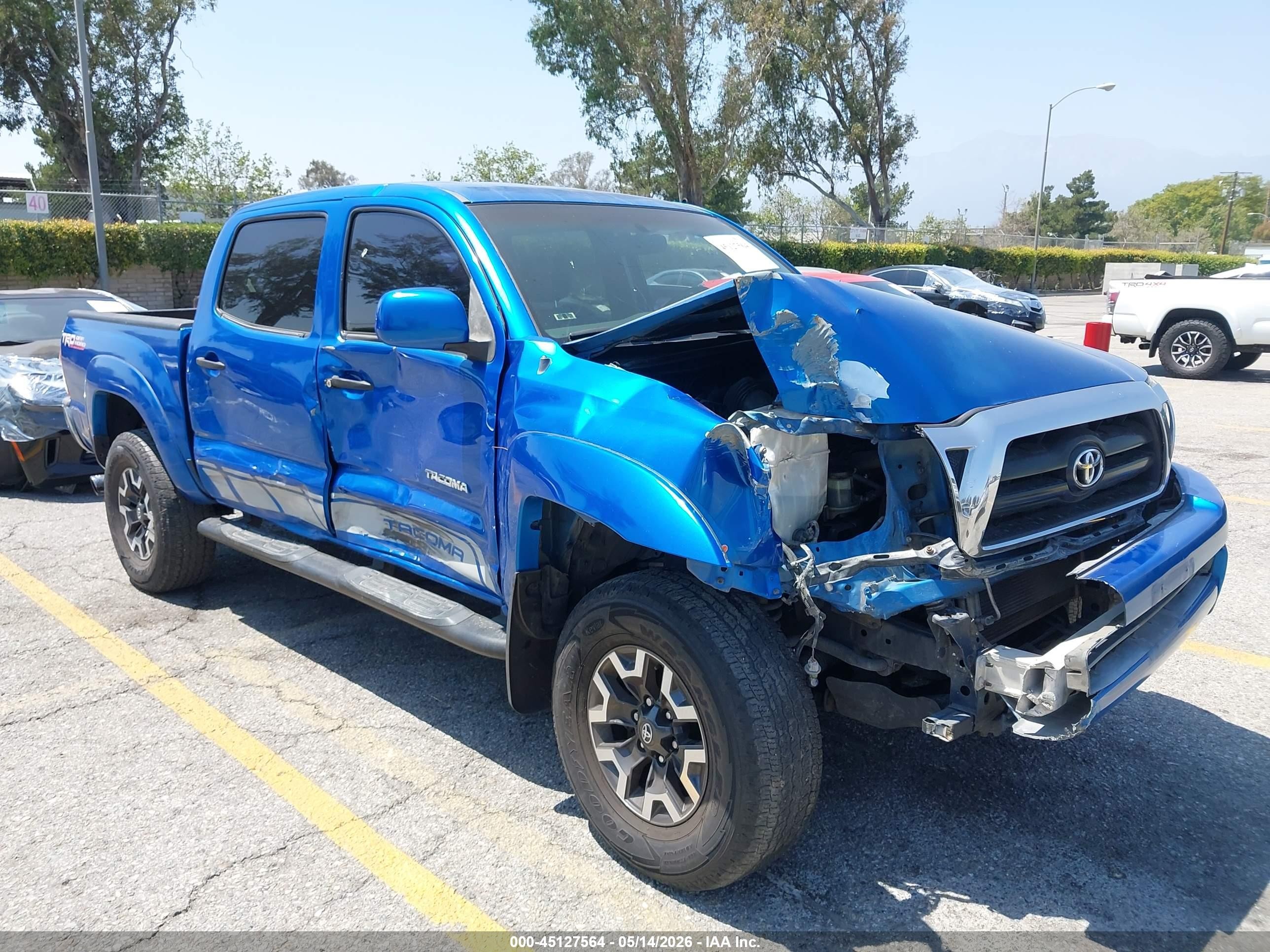 2007 Toyota Tacoma Prerunner V6 Blue vin: 5TEJU62N77Z356363