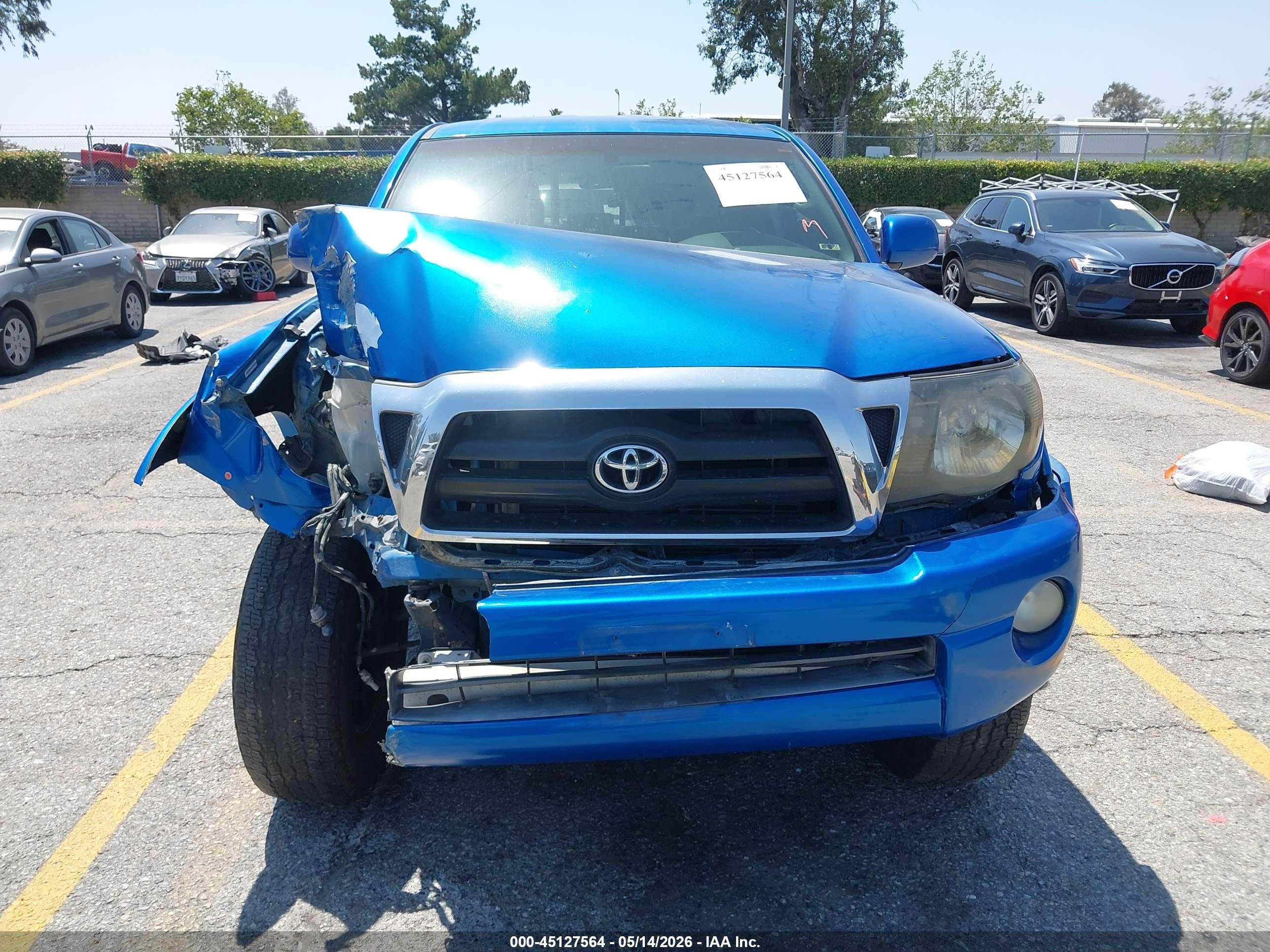 2007 Toyota Tacoma Prerunner V6 Синий vin: 5TEJU62N77Z356363