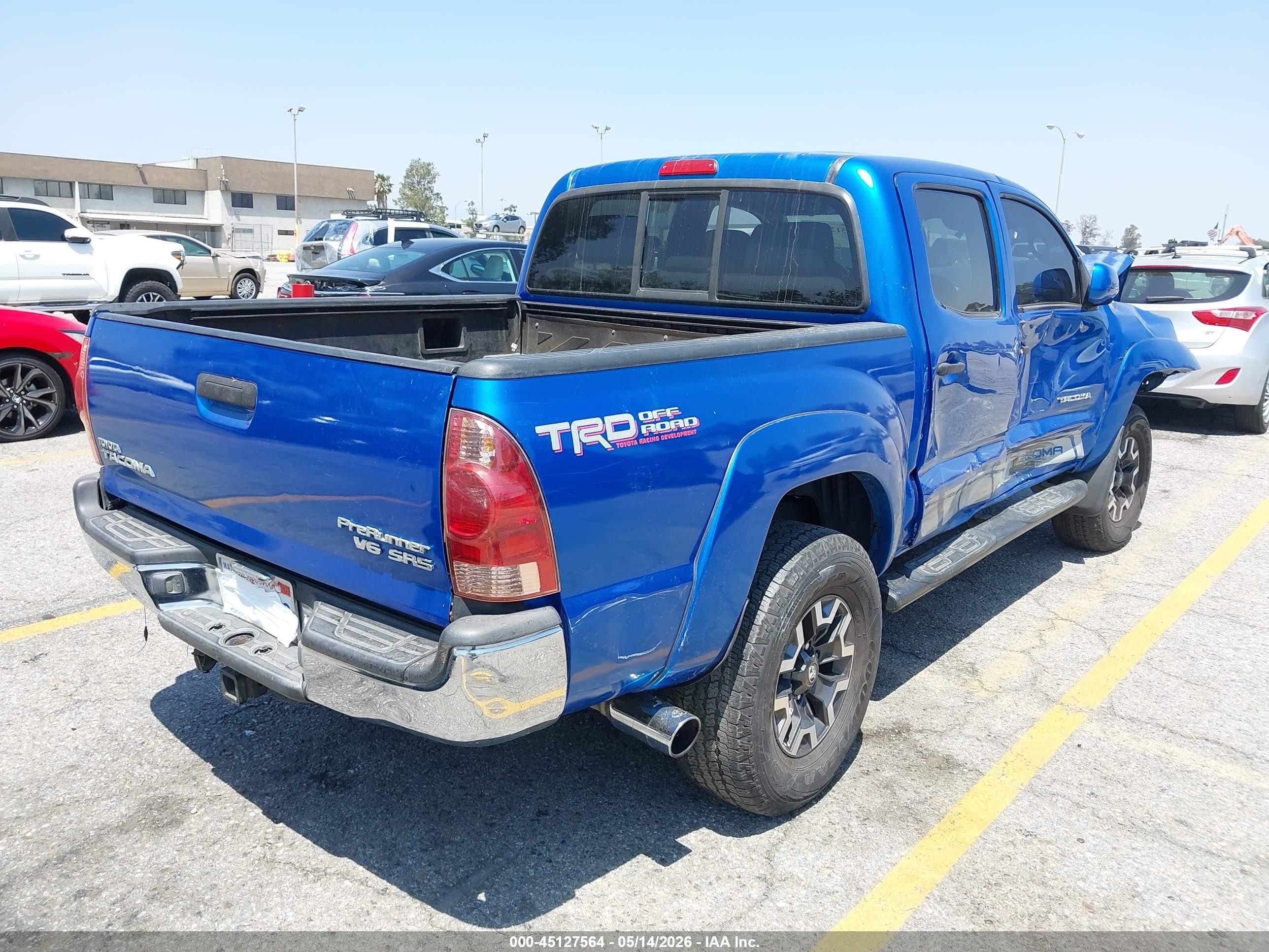 2007 Toyota Tacoma Prerunner V6 Синий vin: 5TEJU62N77Z356363