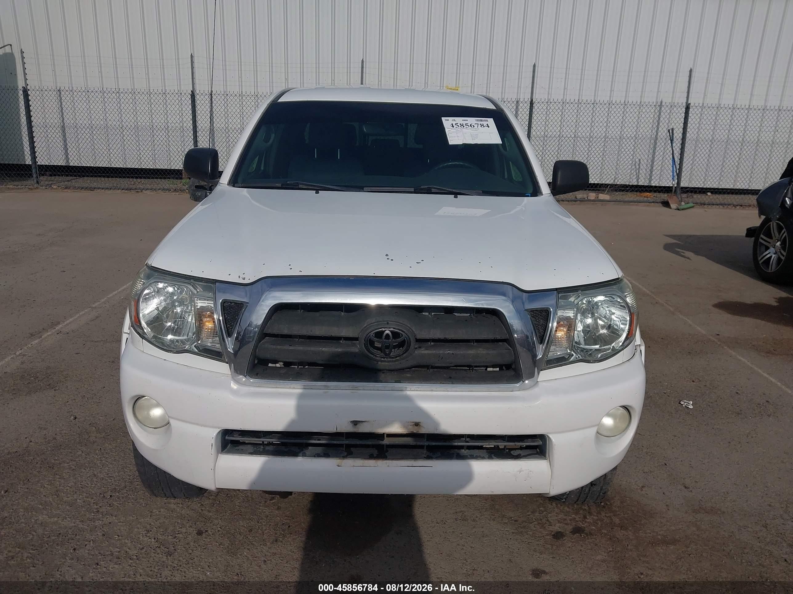 2007 Toyota Tacoma Prerunner V6 White vin: 5TEJU62N77Z452915