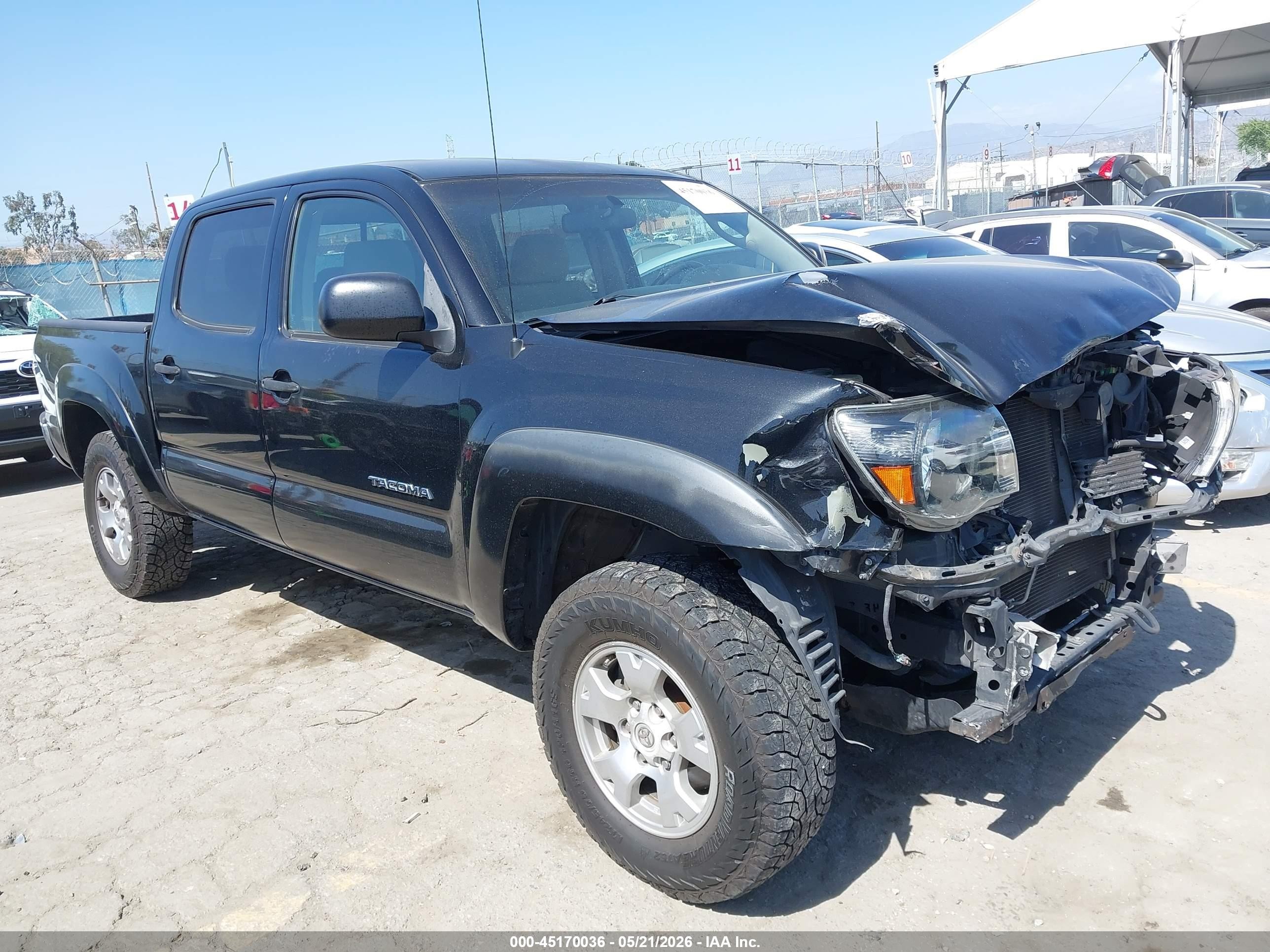 2007 Toyota Tacoma Prerunner V6 Black vin: 5TEJU62N87Z424752