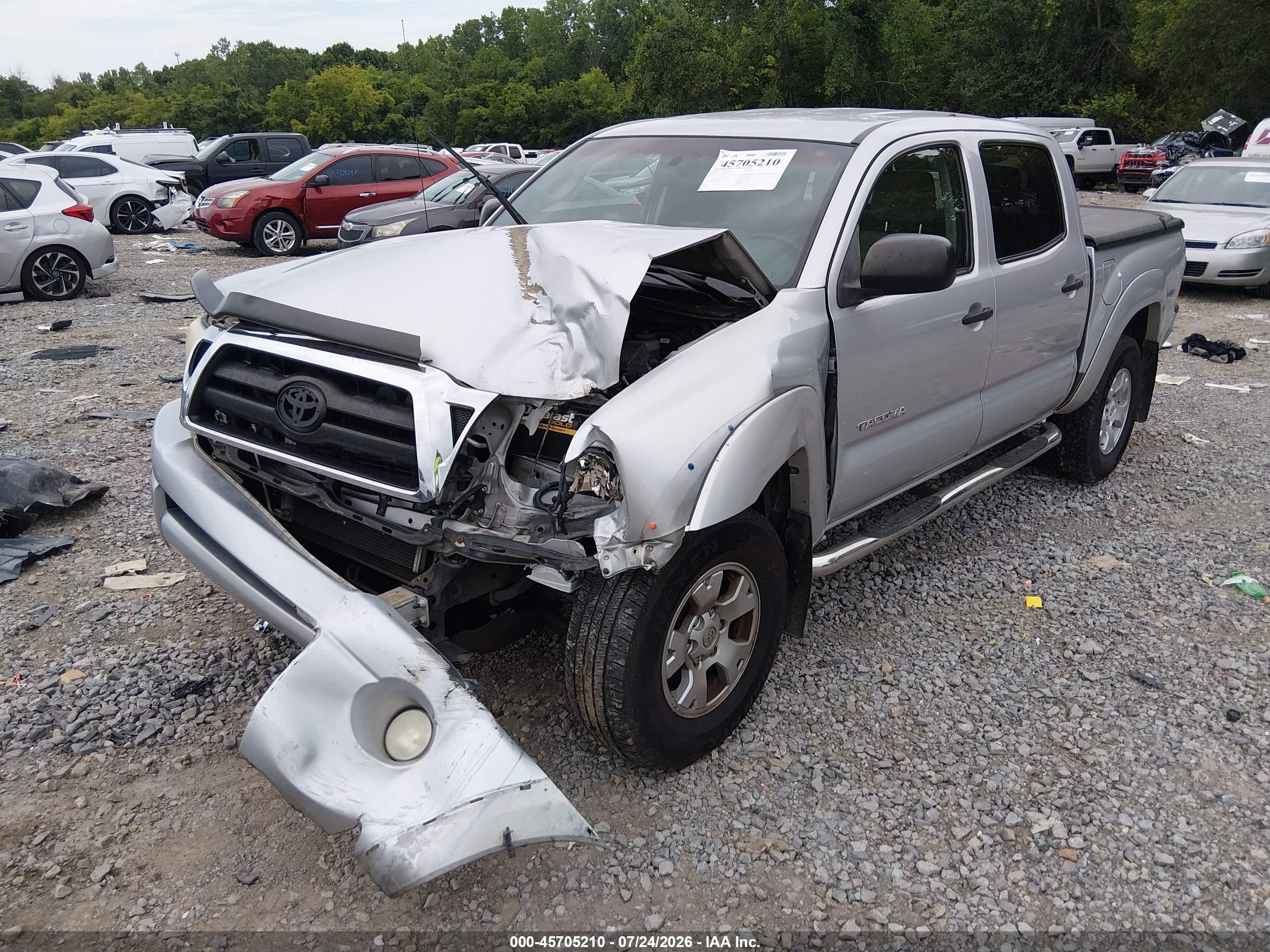2006 Toyota Tacoma Prerunner V6 Silver vin: 5TEJU62N96Z199790