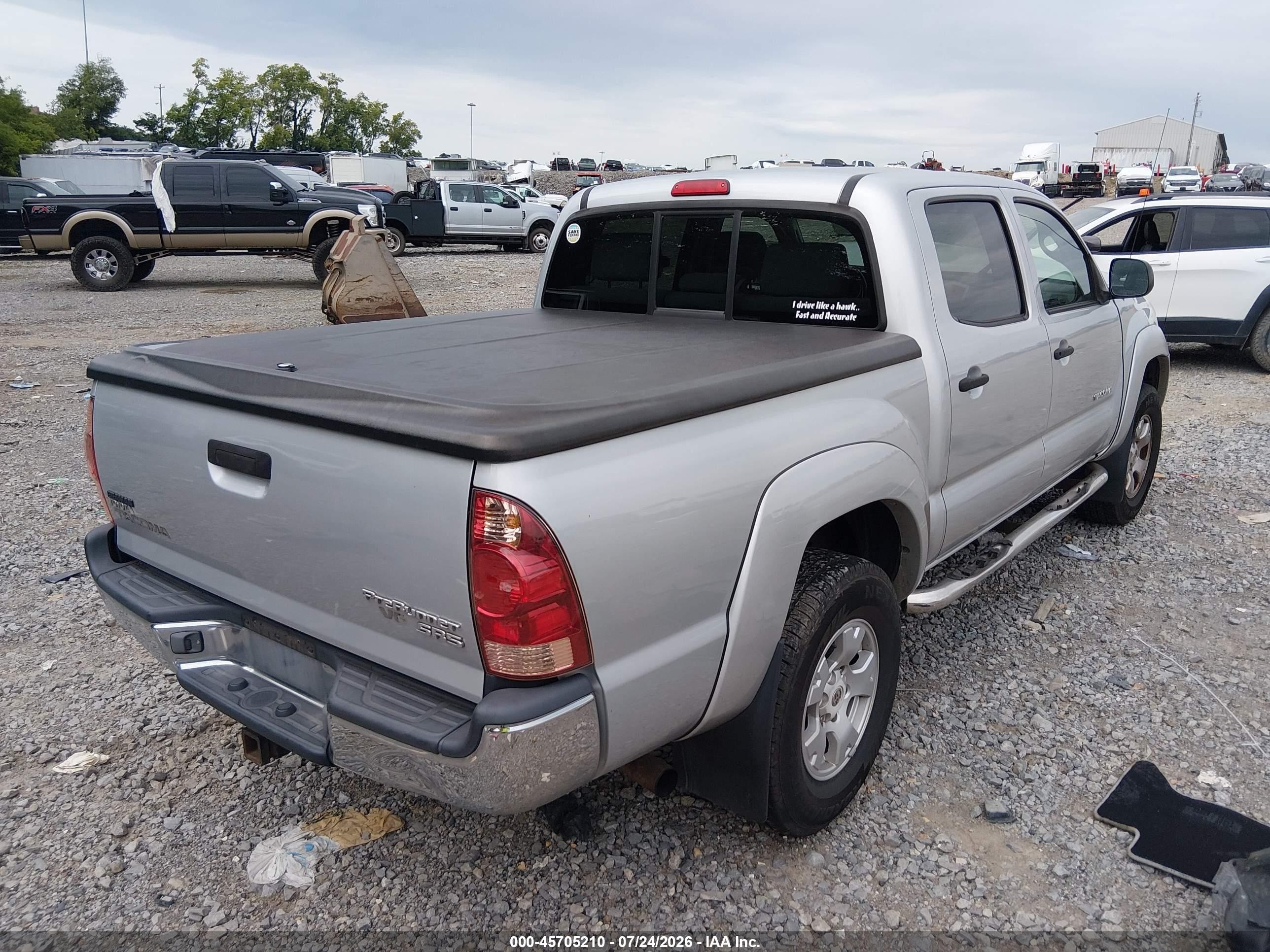 2006 Toyota Tacoma Prerunner V6 Silver vin: 5TEJU62N96Z199790