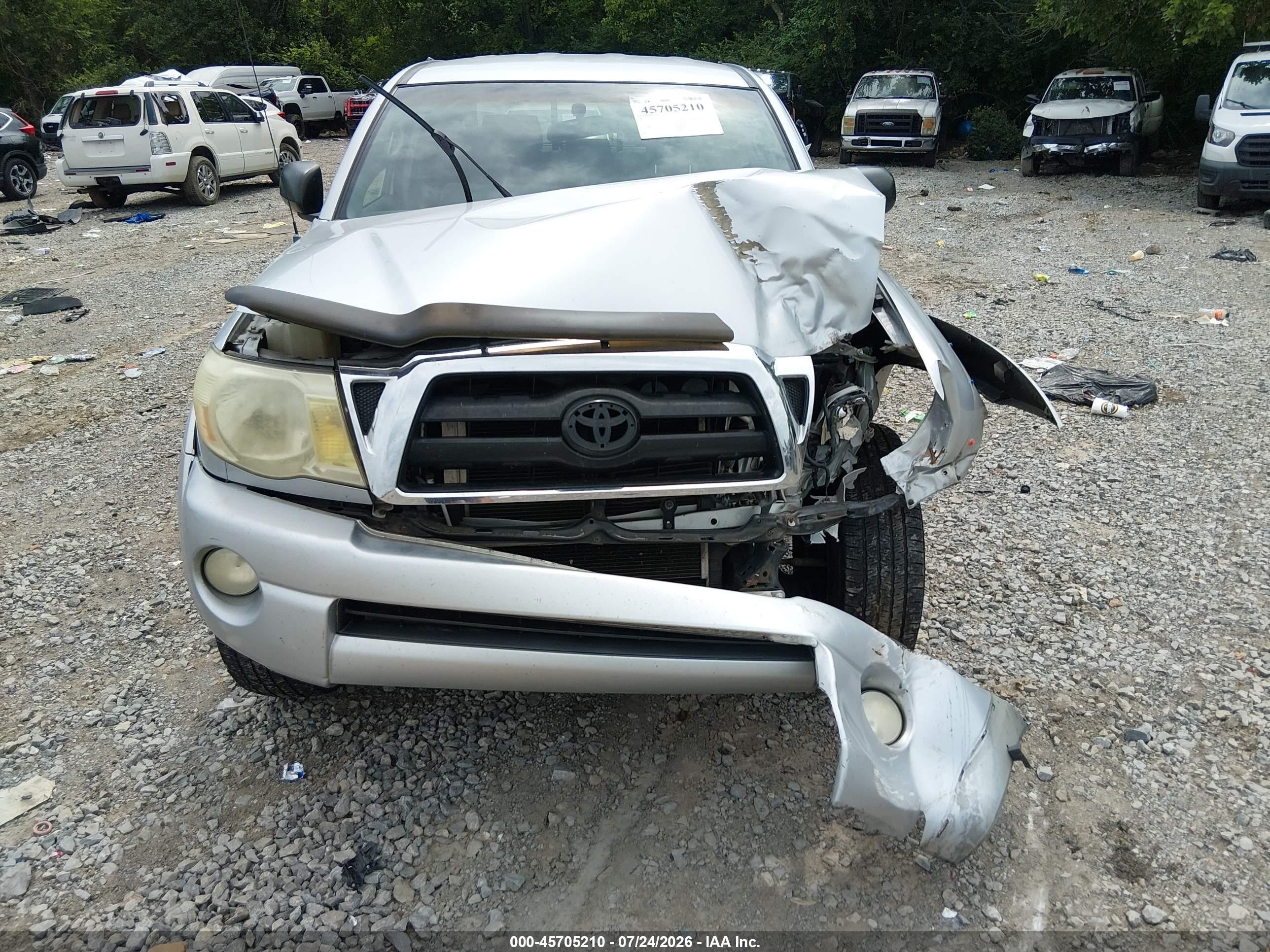 2006 Toyota Tacoma Prerunner V6 Silver vin: 5TEJU62N96Z199790